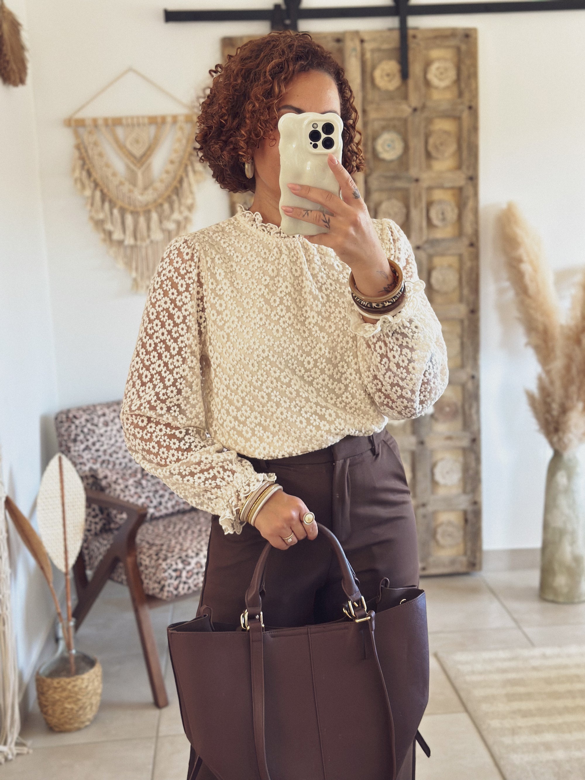 Blouse Alizée – Dentelle crème