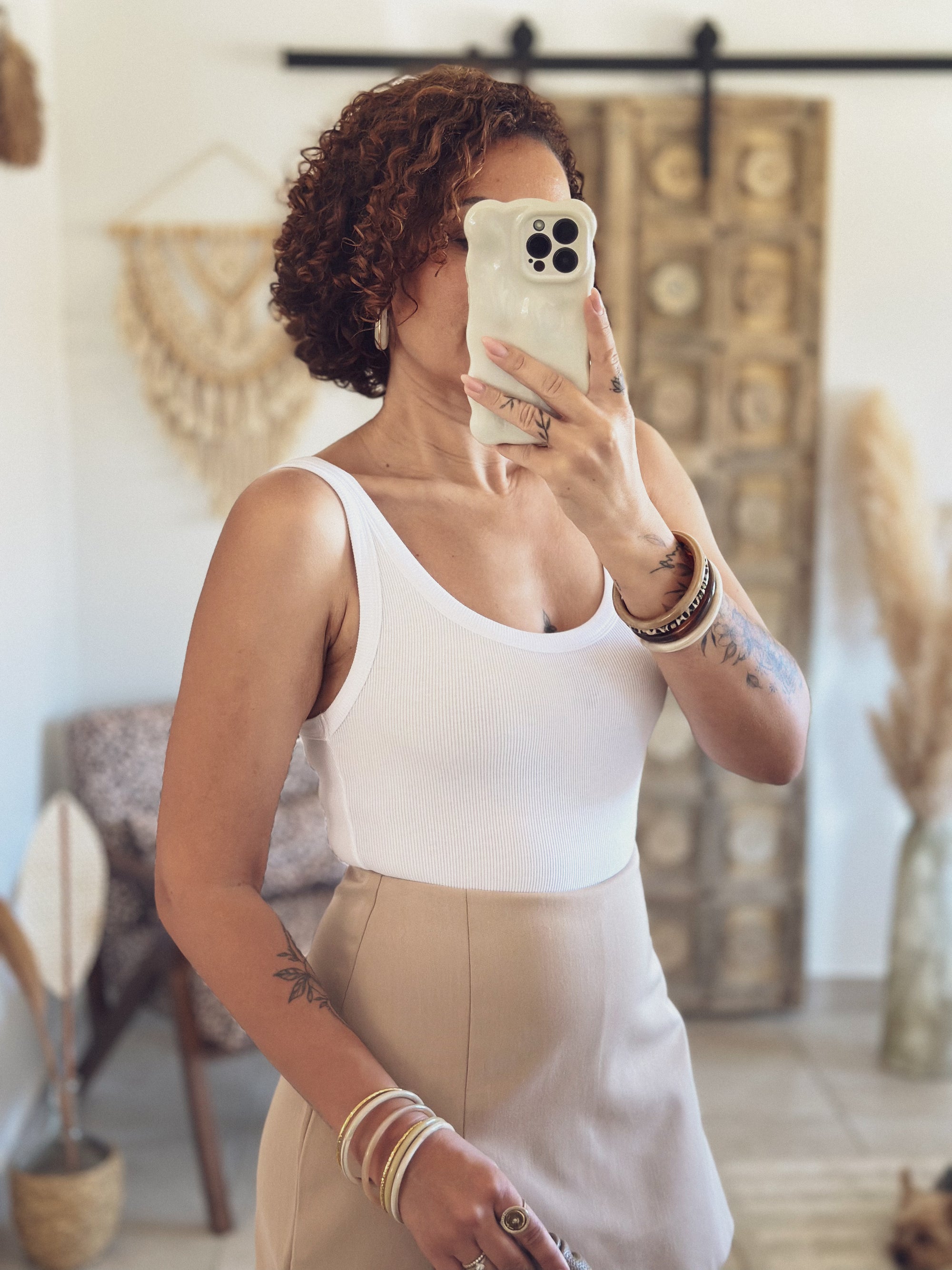 Body Iris – Blanc côtelé