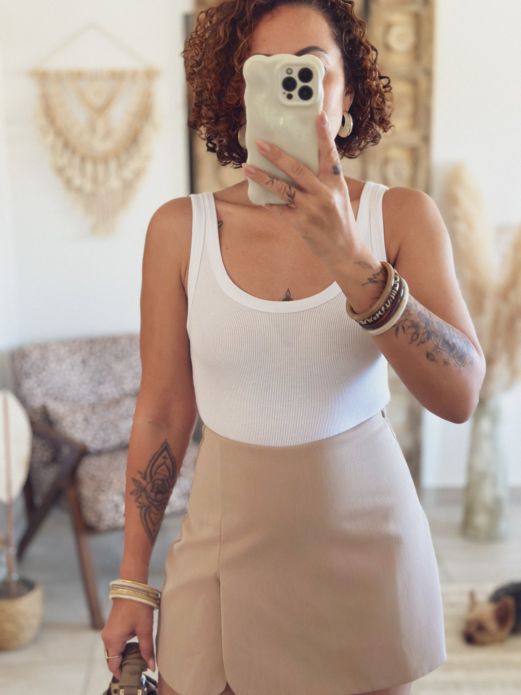 Body Iris – Blanc côtelé