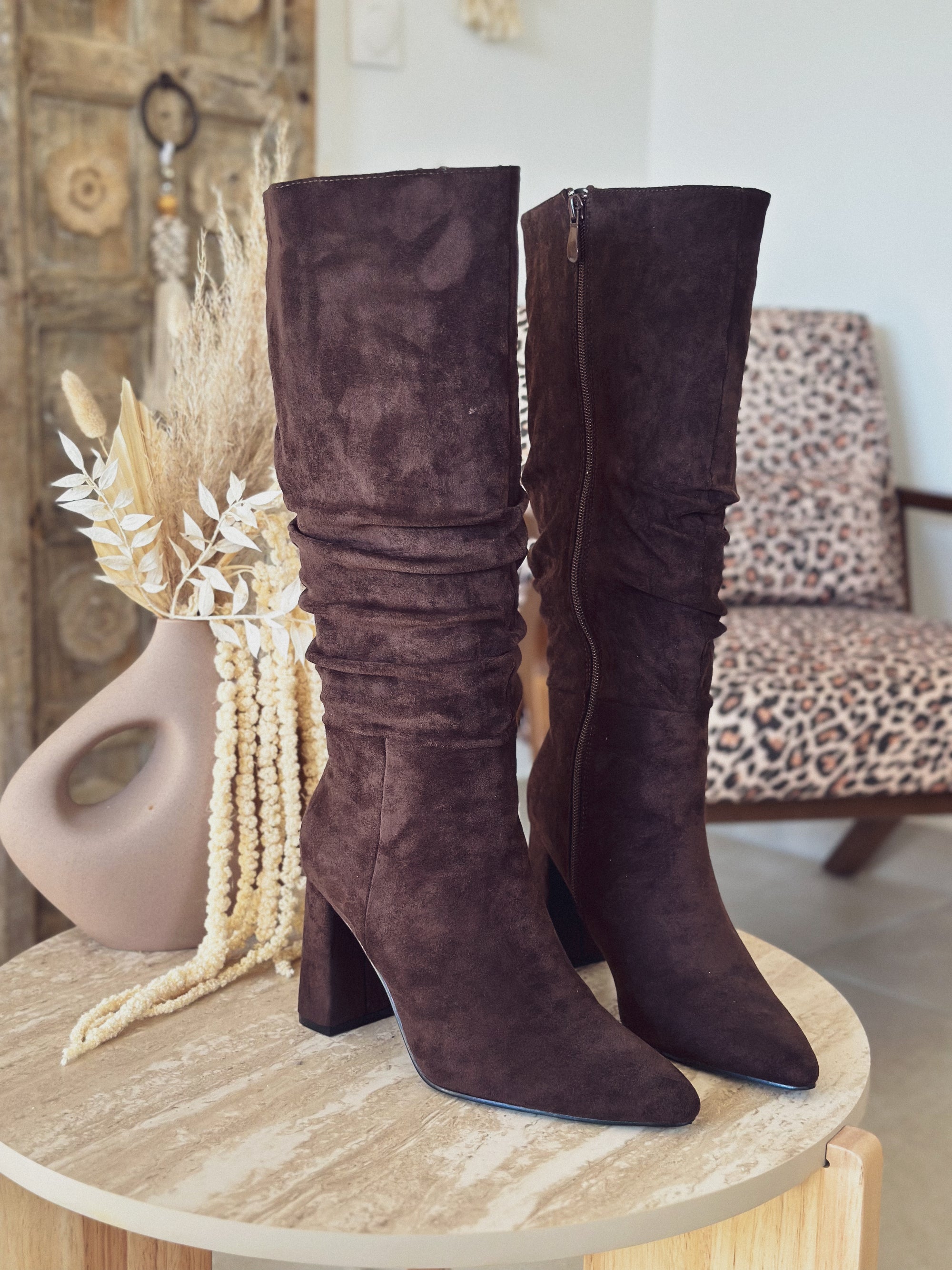 Bottes Alba – Suédine chocolat
