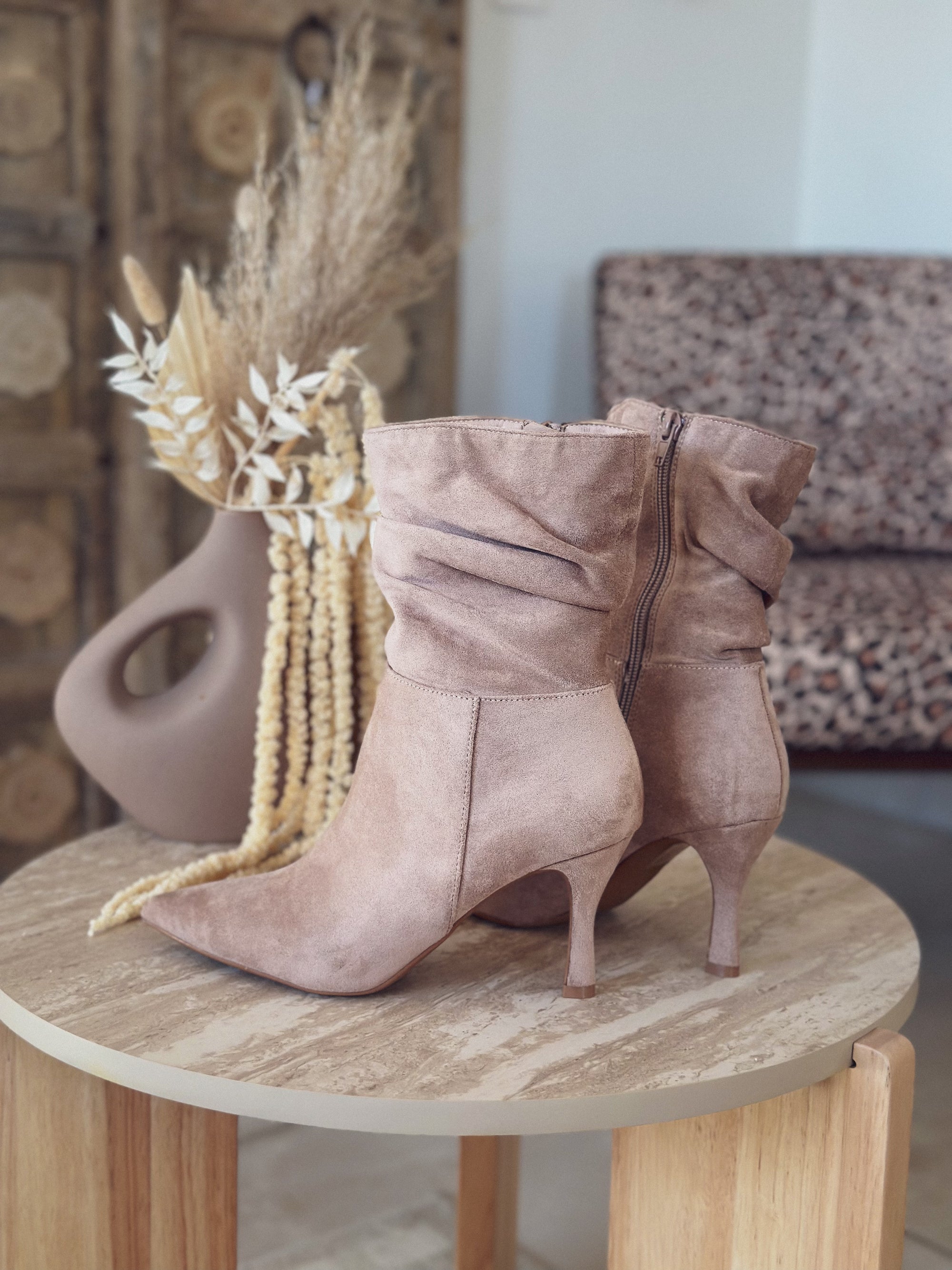 Bottines Camila – Suédine taupe