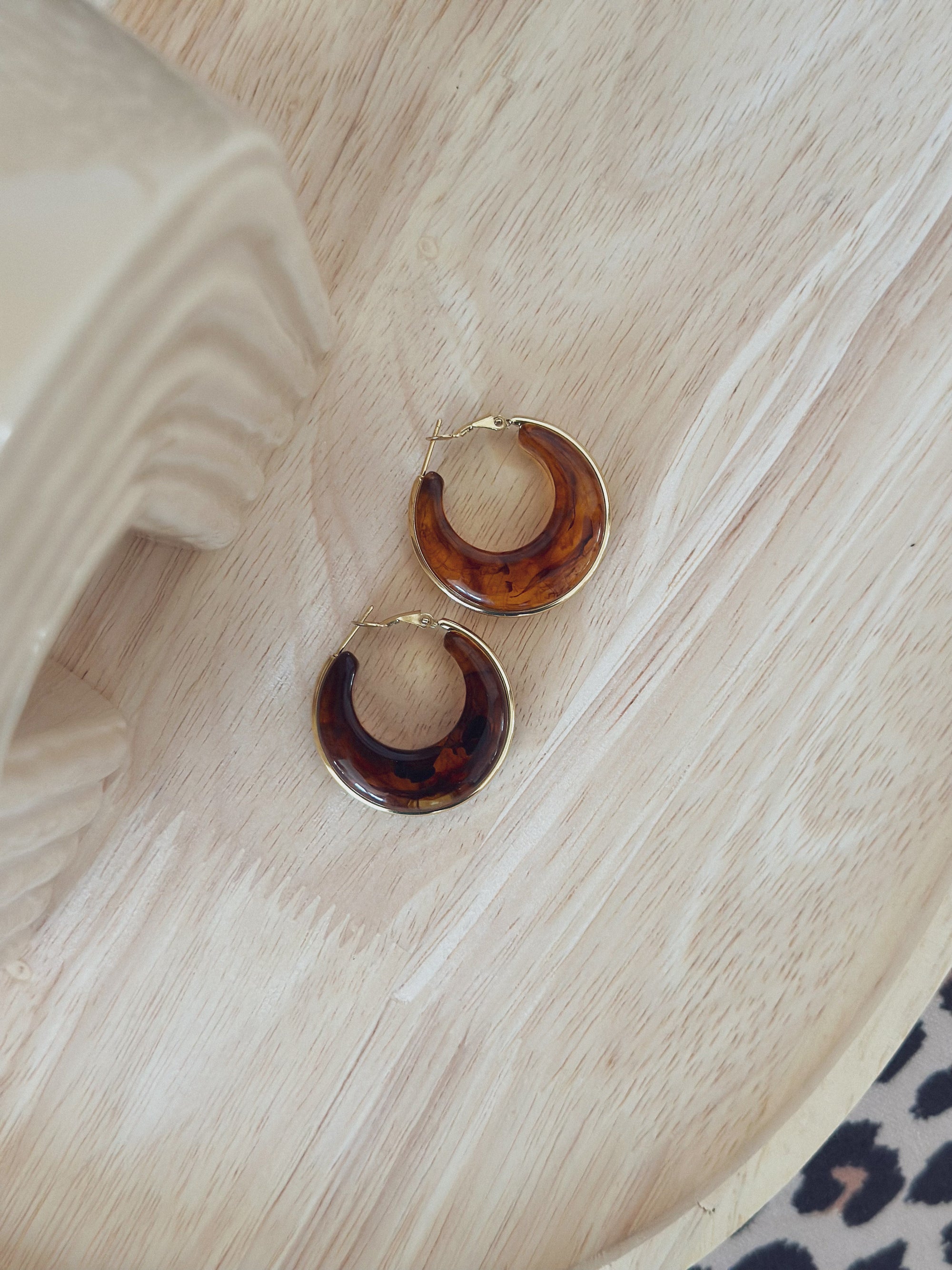 Créoles Clara – Écaille brune