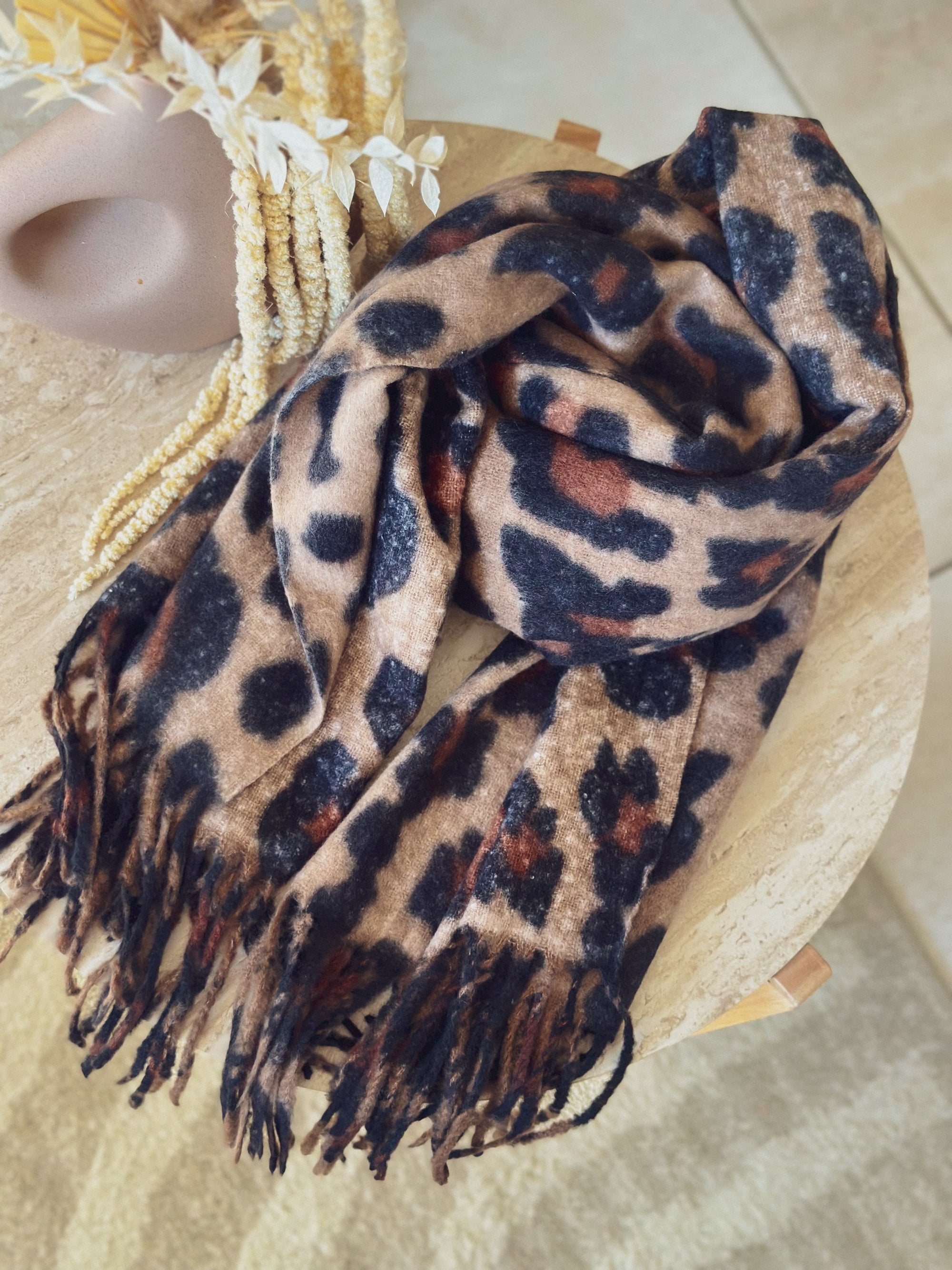 Écharpe Ava – Léopard Brun