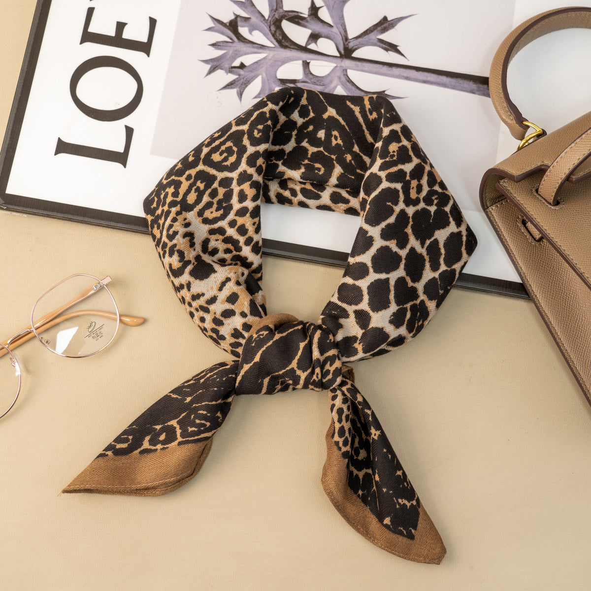 Foulard Marisa – Léopard marron
