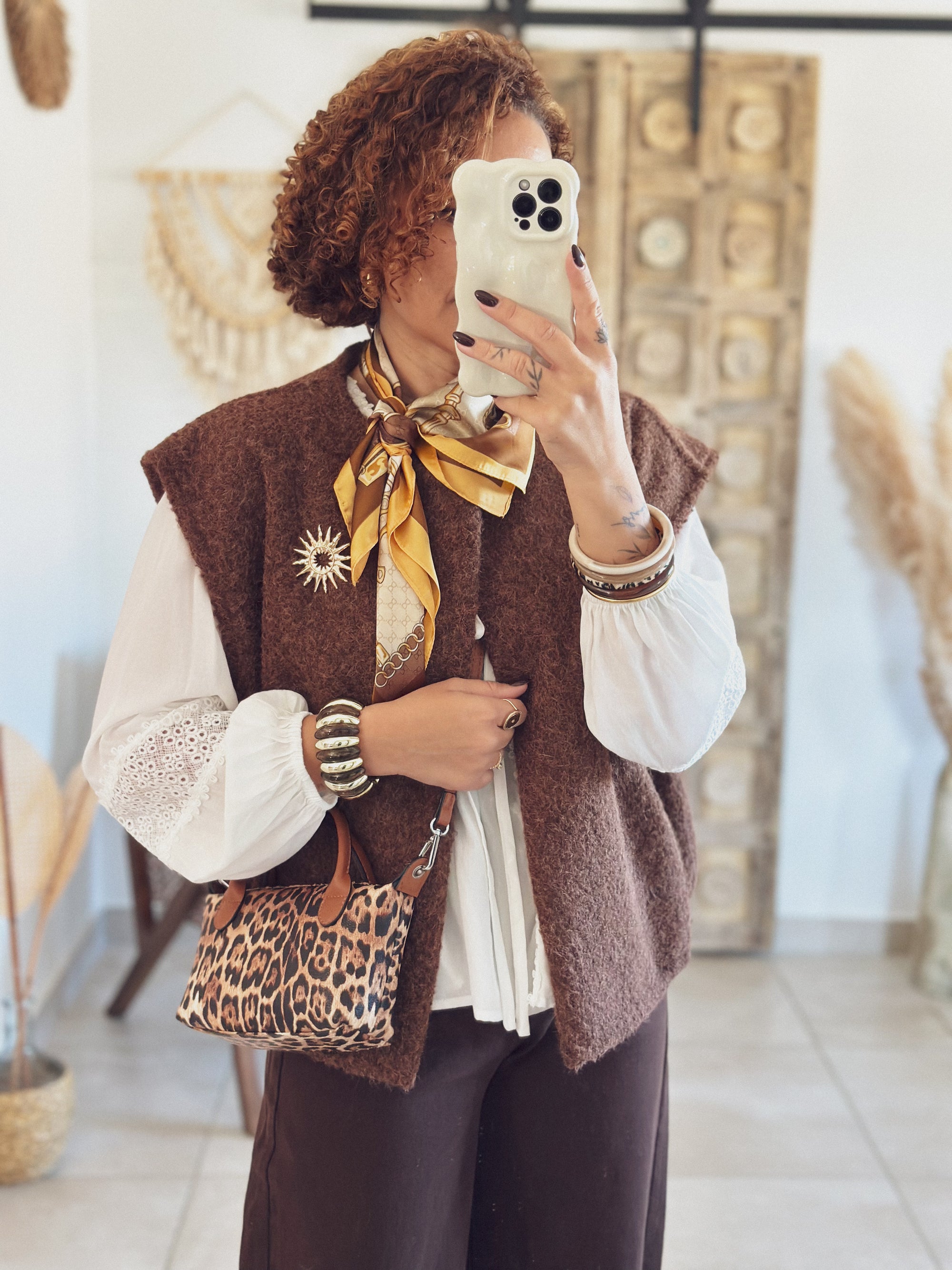 Gilet Sienna – Sans manches Chocolat