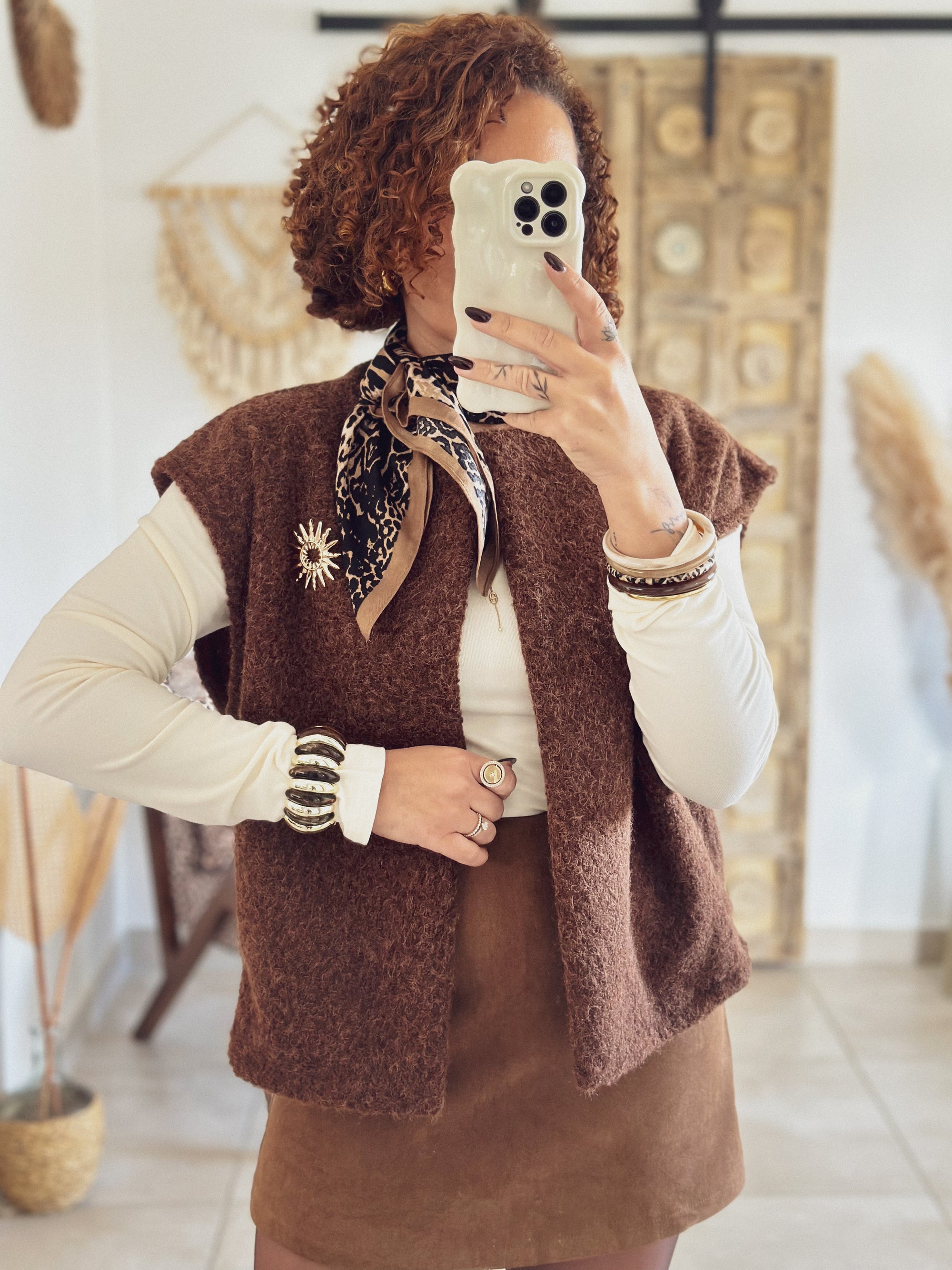 Gilet Sienna – Sans manches Chocolat
