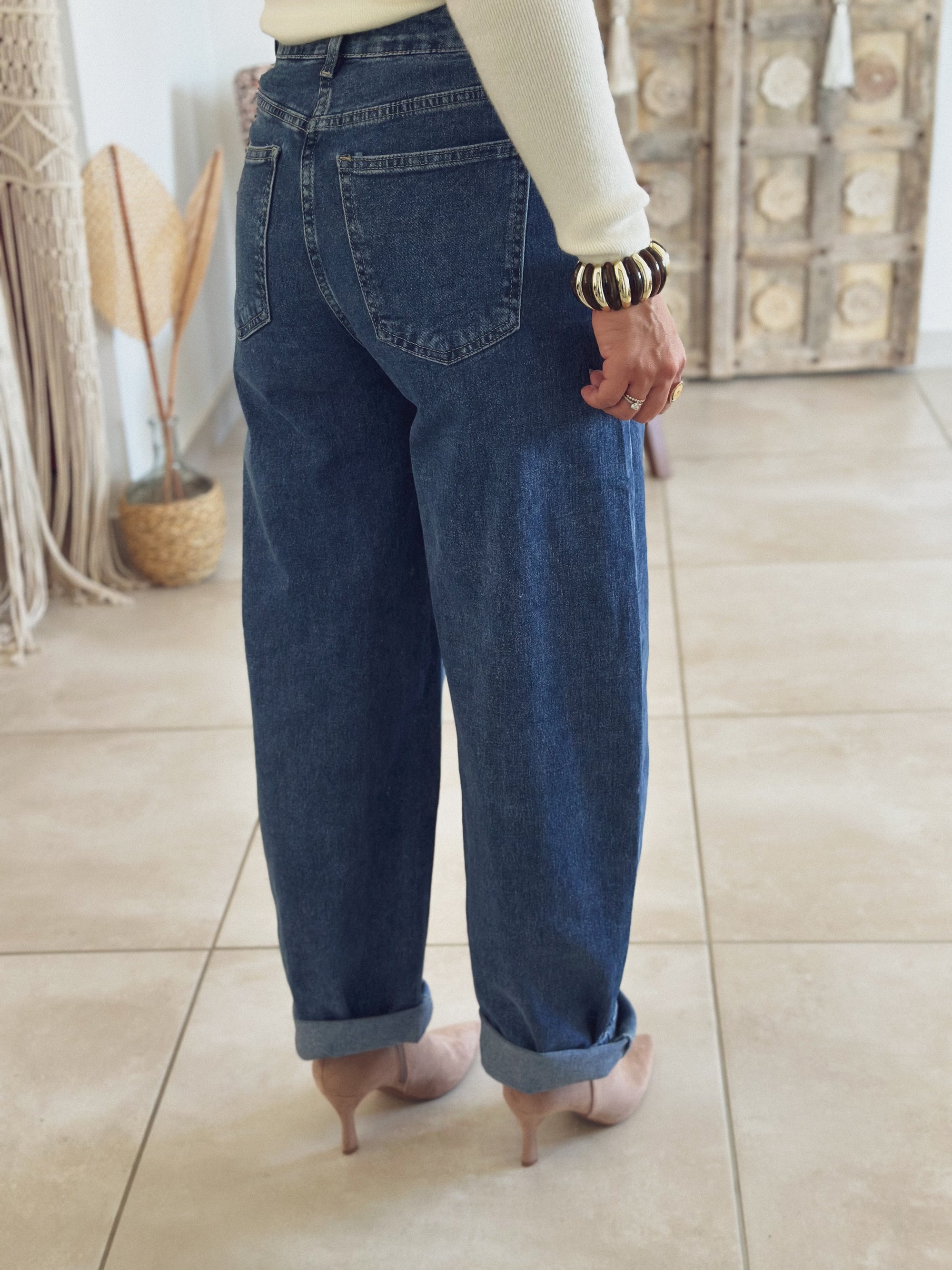 Jean Ella – Barrel Denim bleu