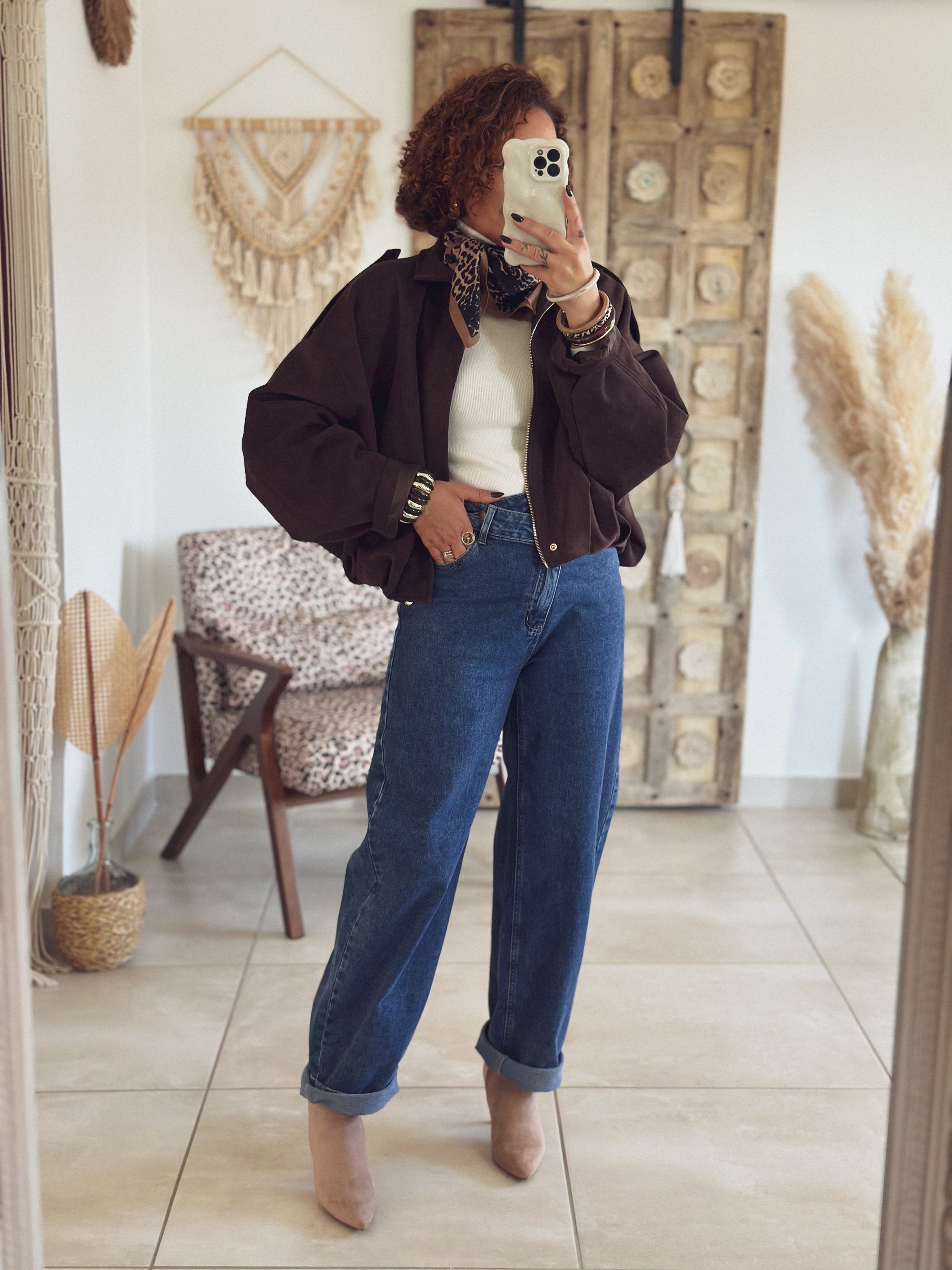 Jean Ella – Barrel Denim bleu