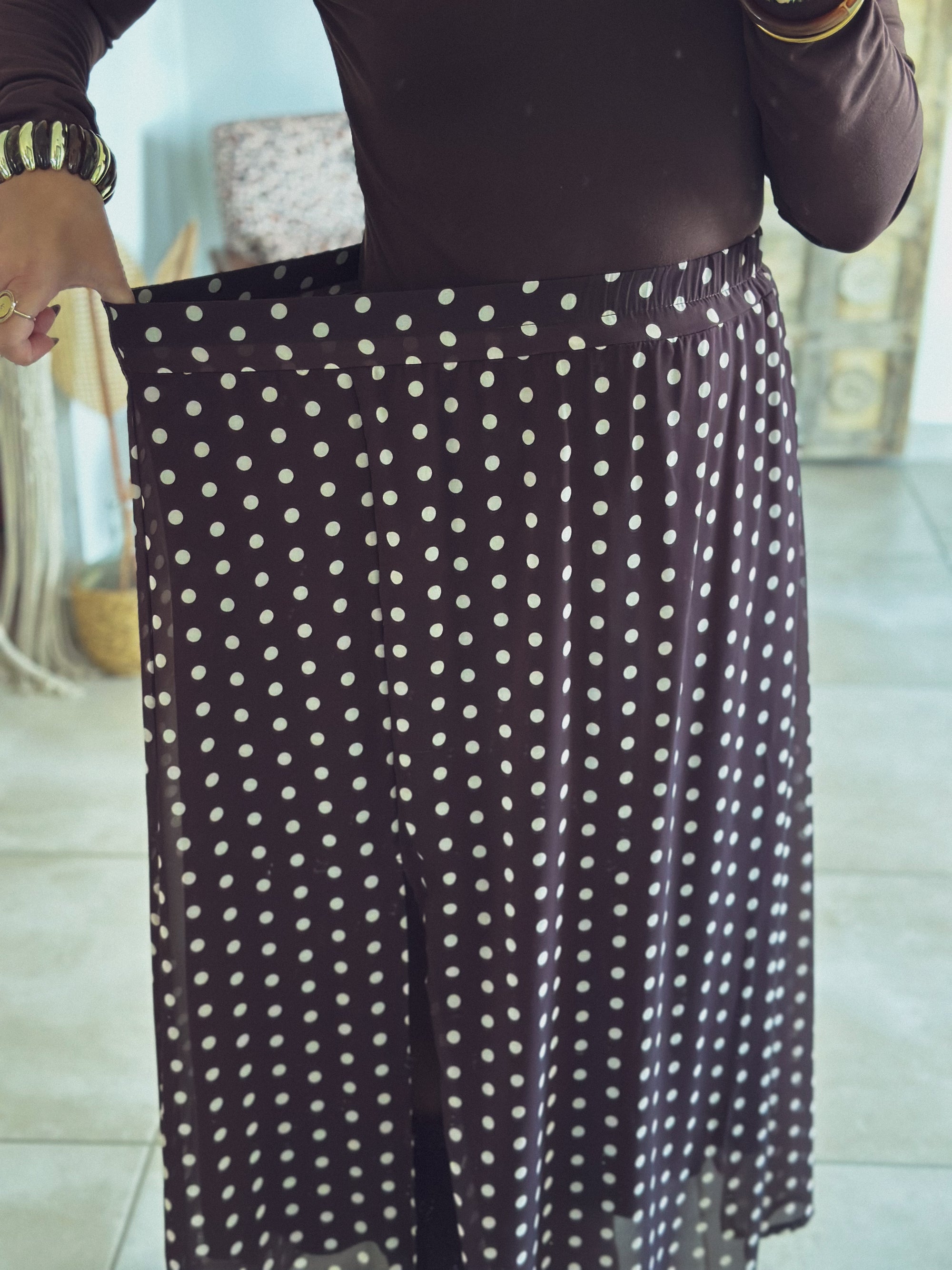 Jupe Anna – Pois chocolat