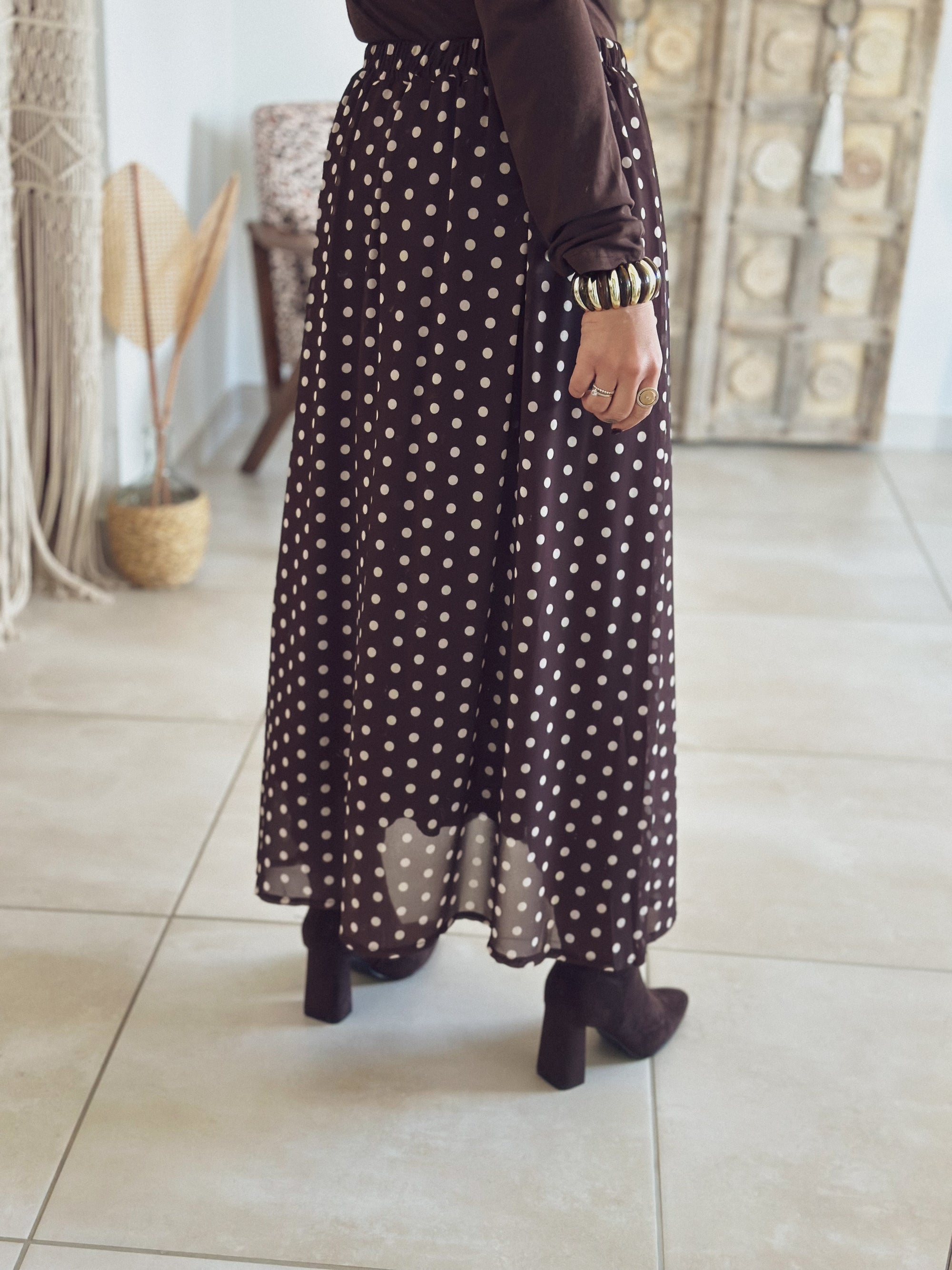 Jupe Anna – Pois chocolat