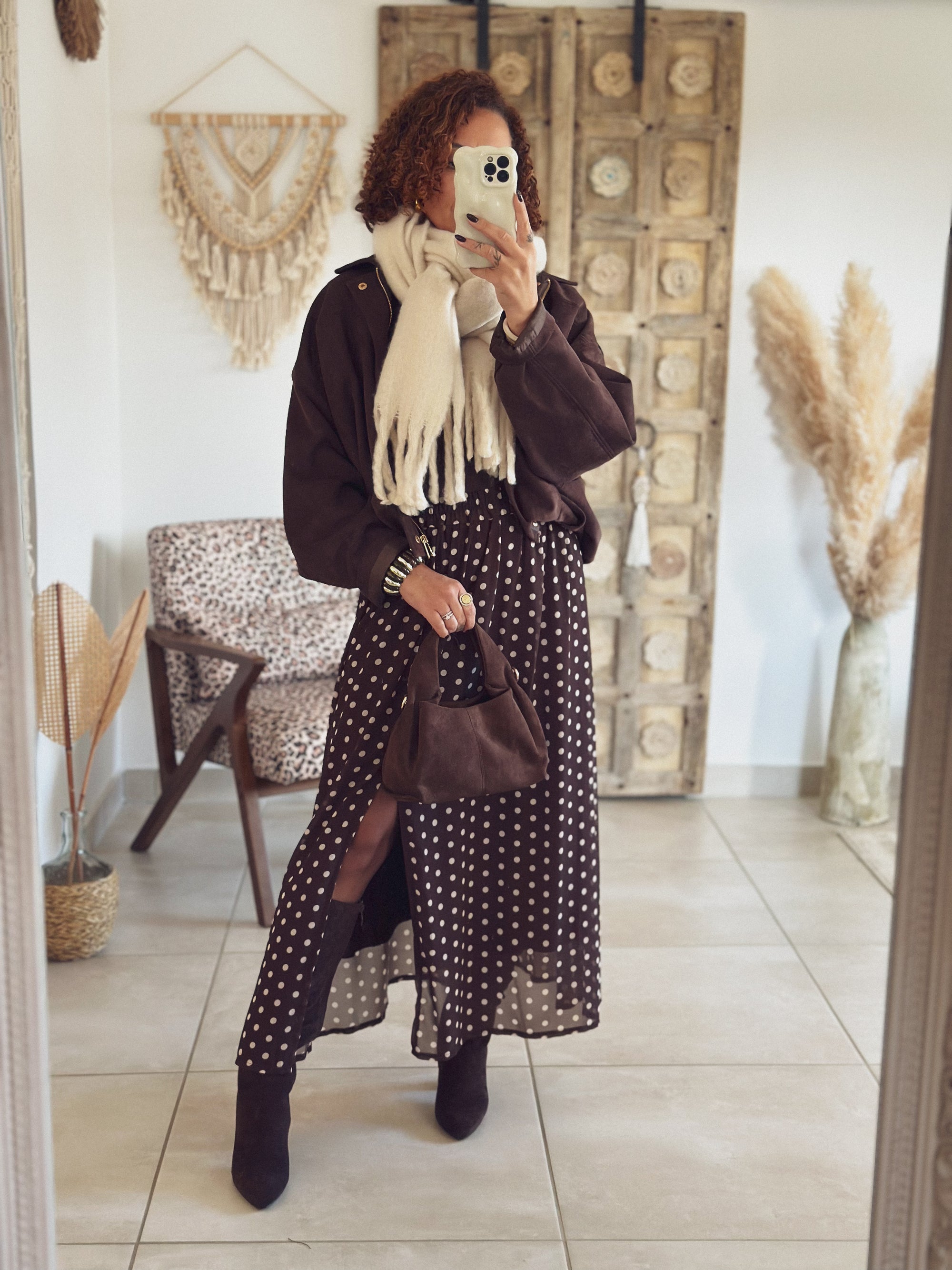 Jupe Anna – Pois chocolat