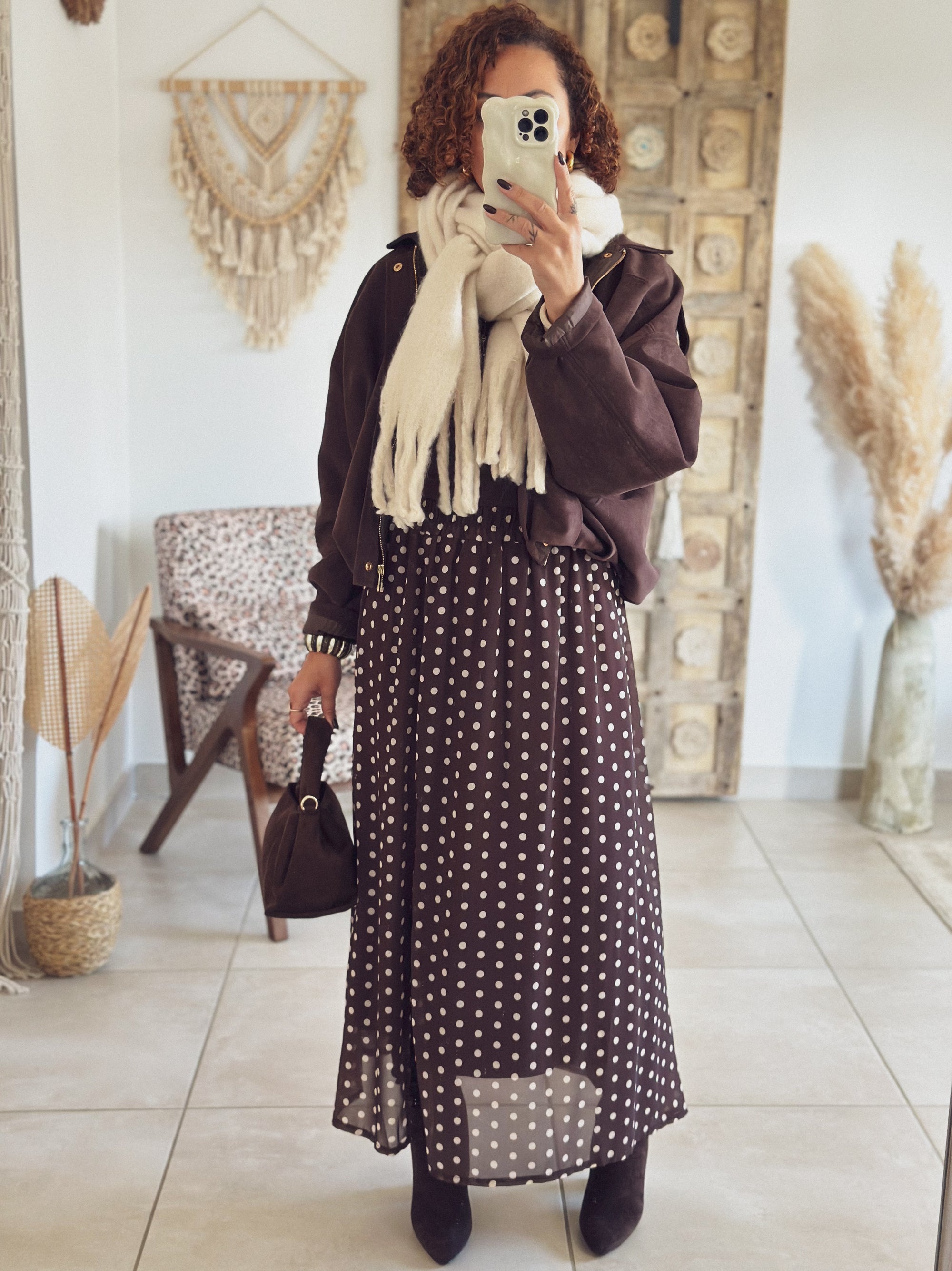 Jupe Anna – Pois chocolat