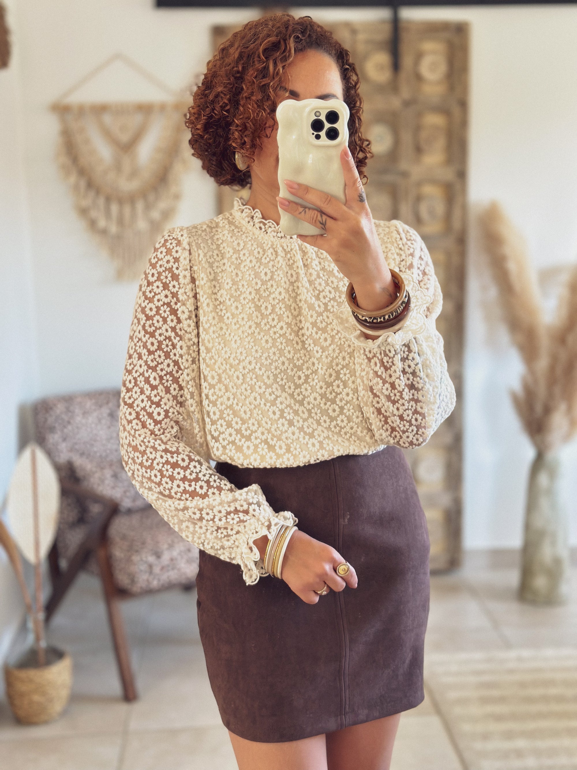 Jupe Noémie – Suédine chocolat