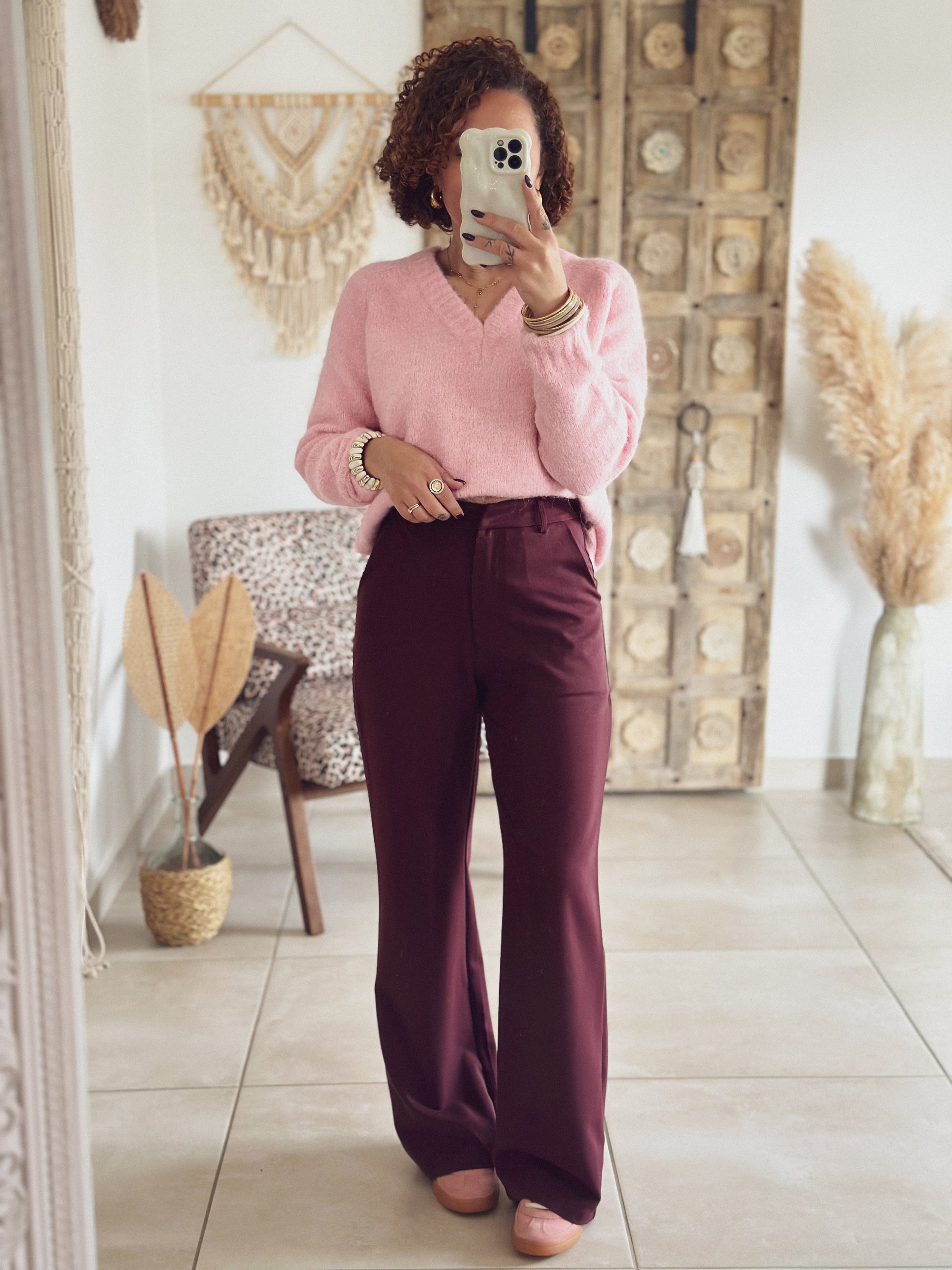 Pantalon Elina – Bordeaux