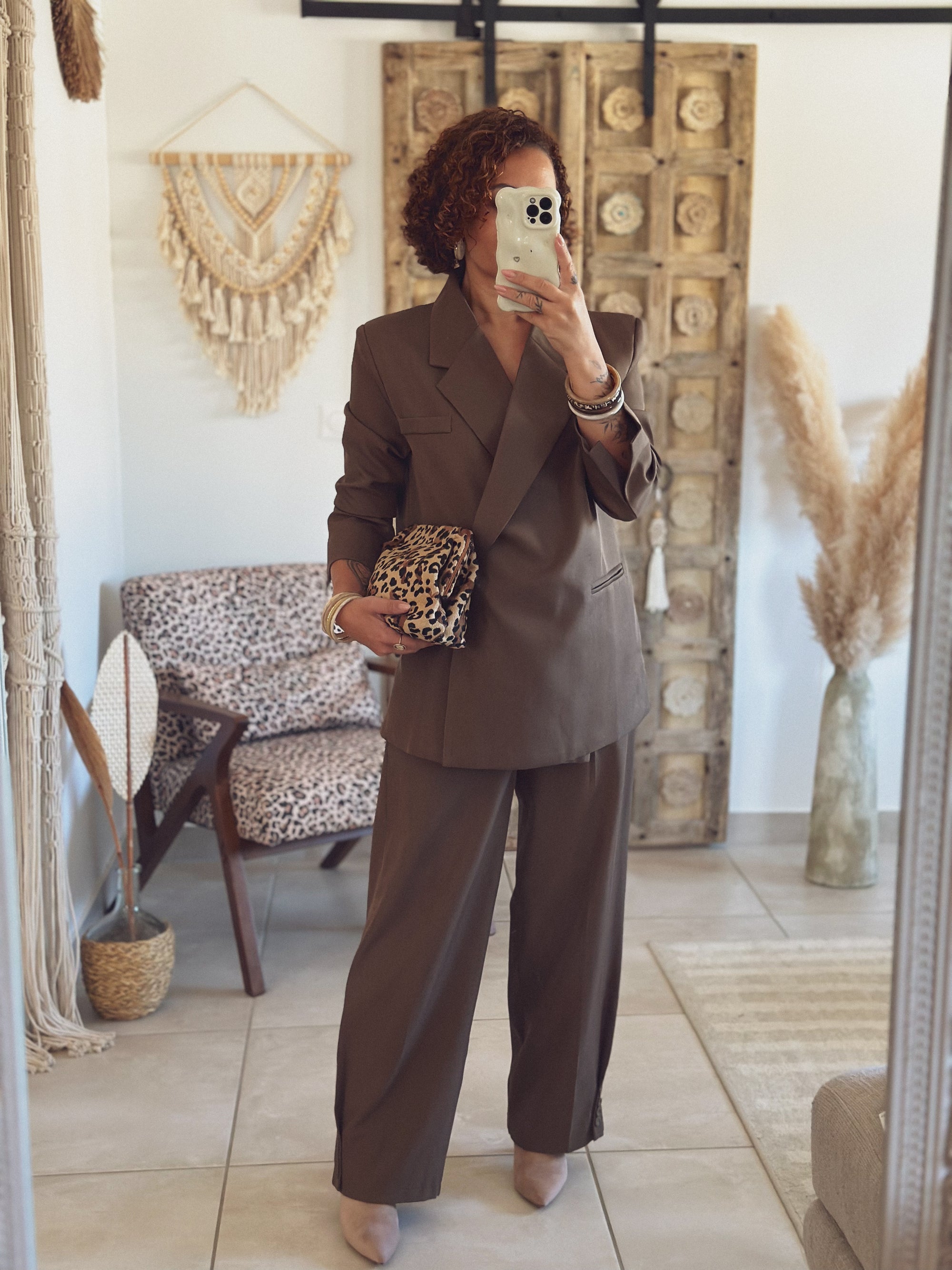 Pantalon Pauline – Droit marron