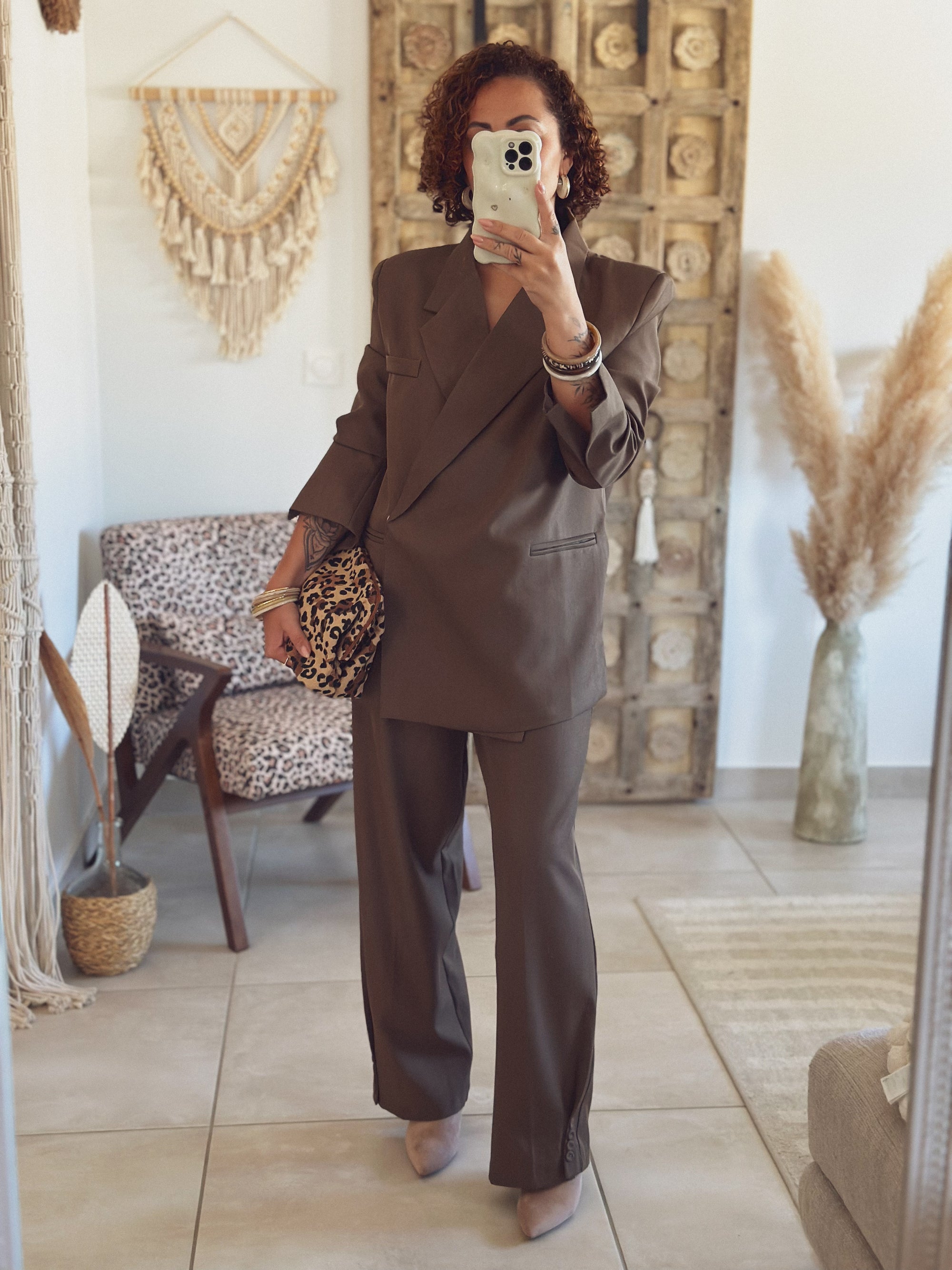 Pantalon Pauline – Droit marron