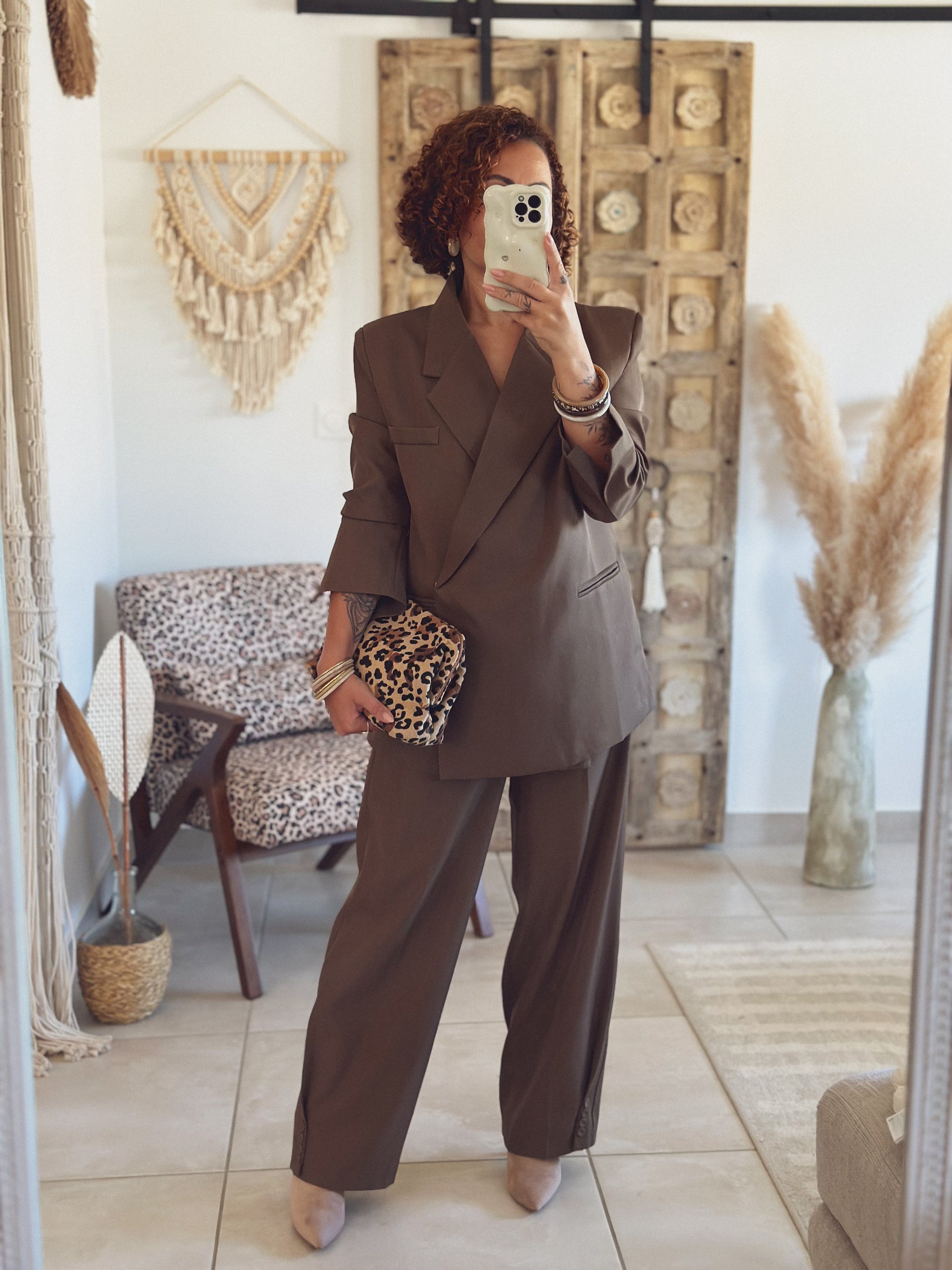 Pantalon Pauline – Droit marron