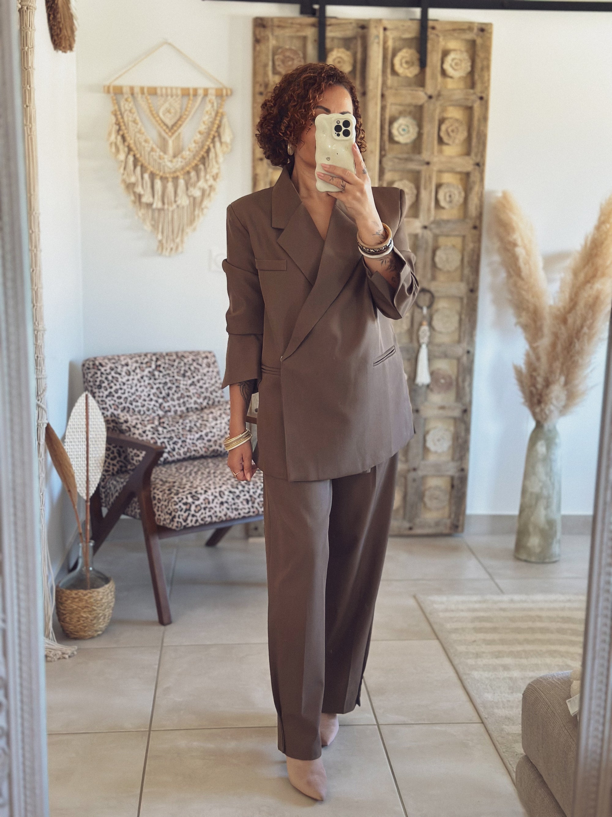 Pantalon Pauline – Droit marron