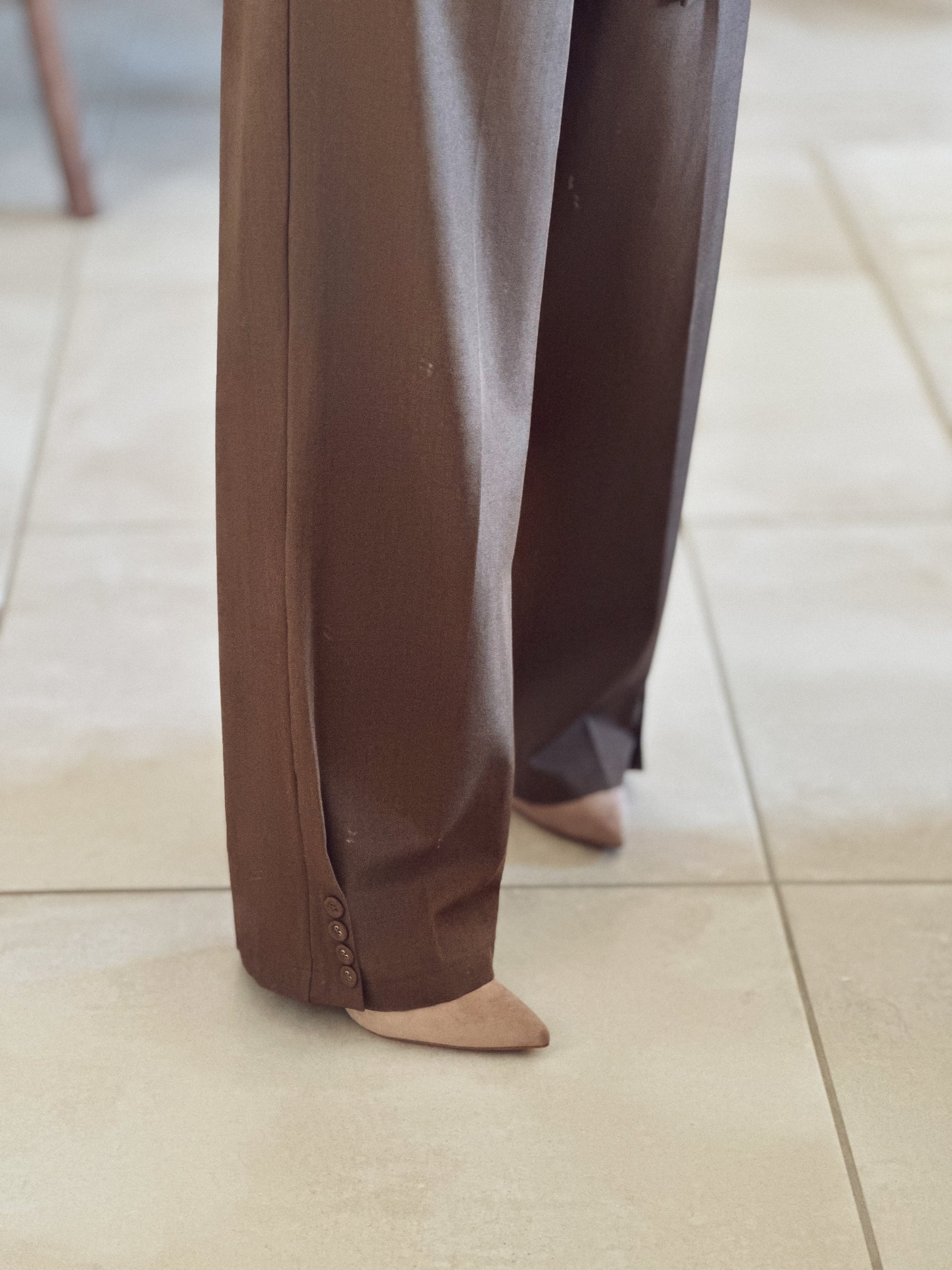 Pantalon Pauline – Droit marron