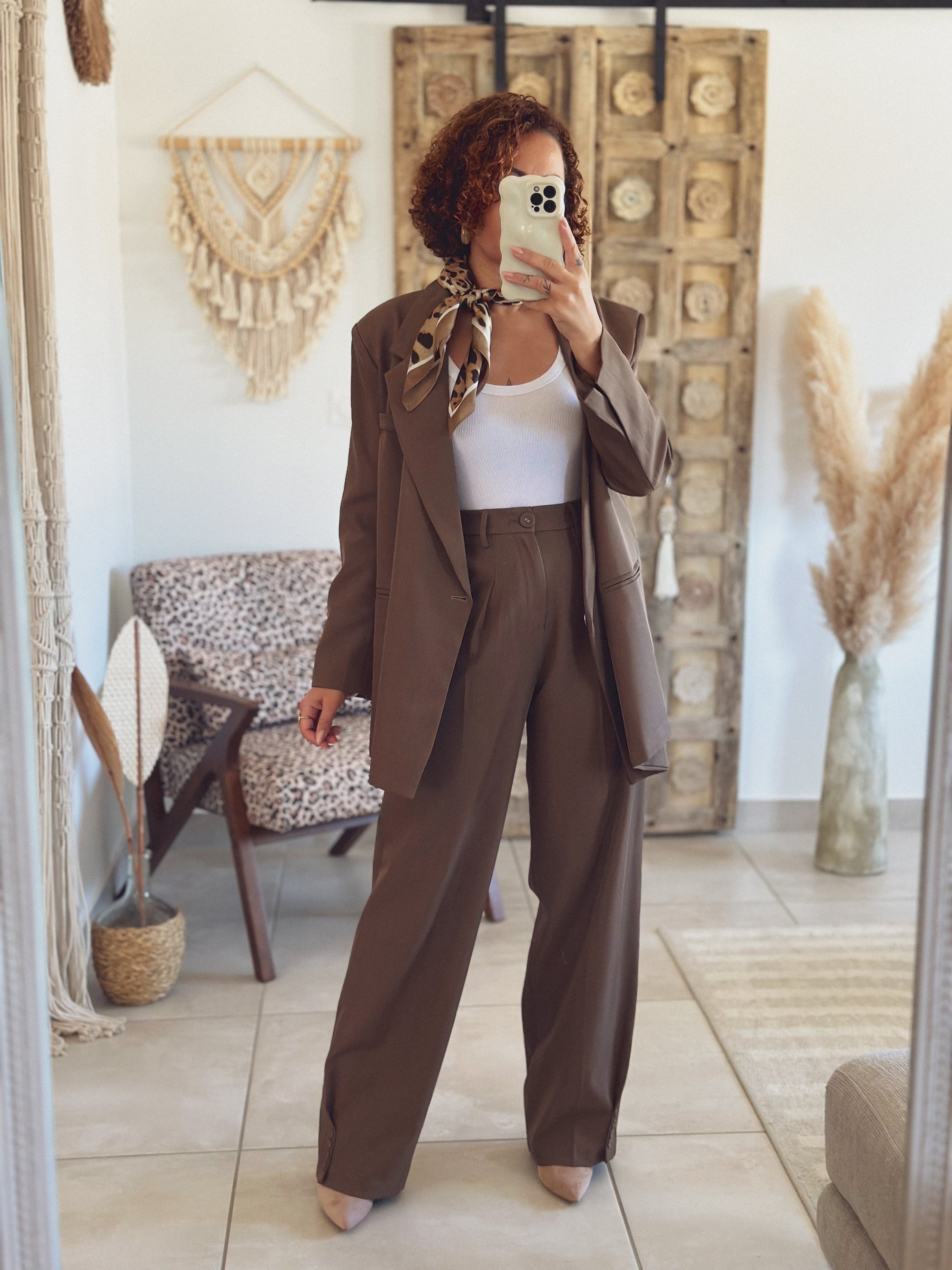 Pantalon Pauline – Droit marron