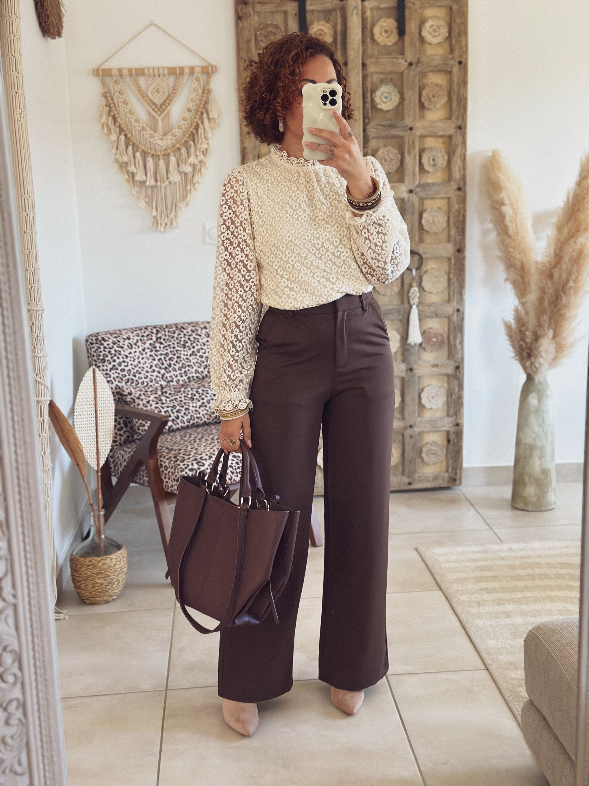 Pantalon Elisa – Tailleur chocolat
