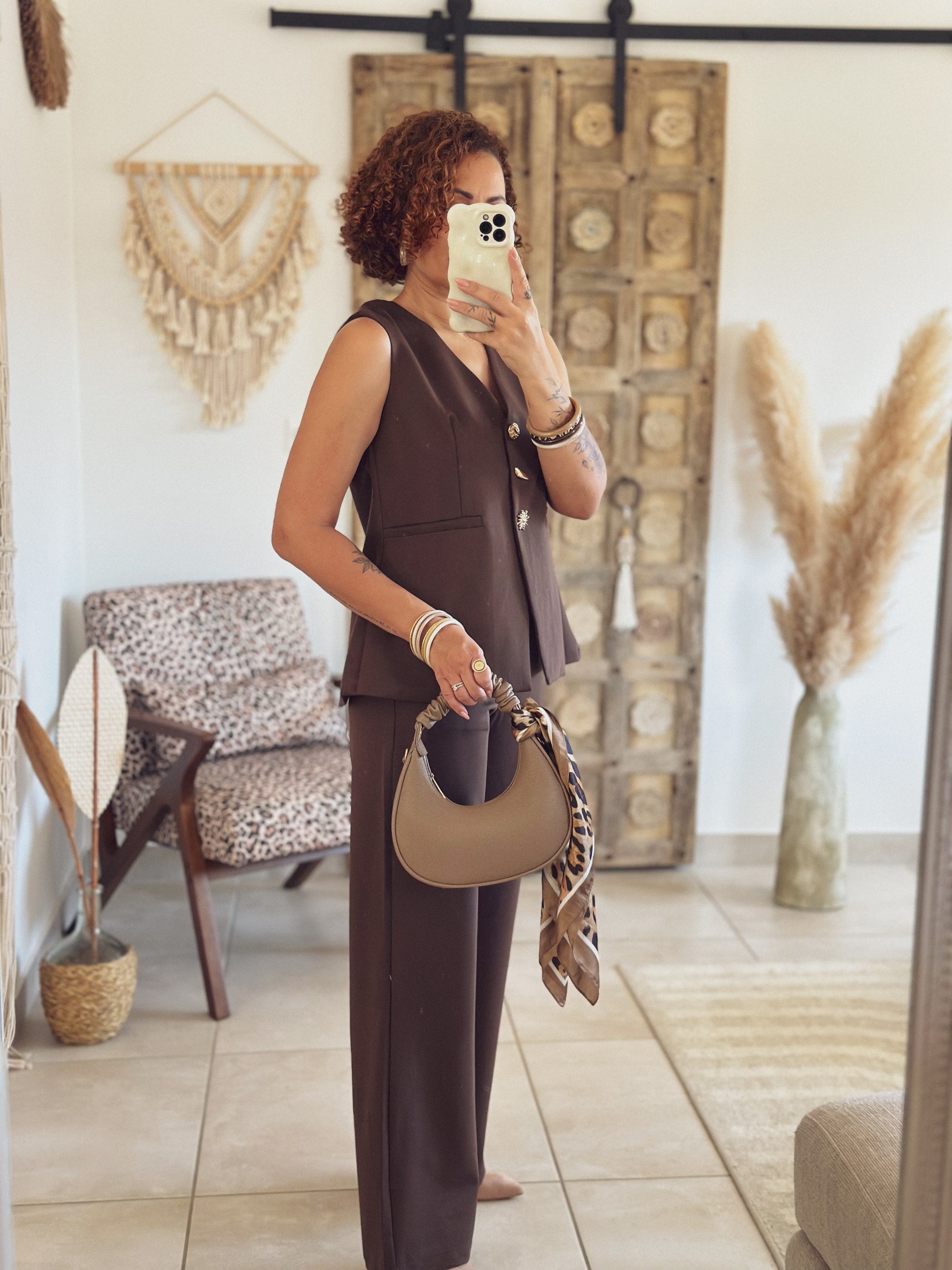 Pantalon Elisa – Tailleur chocolat