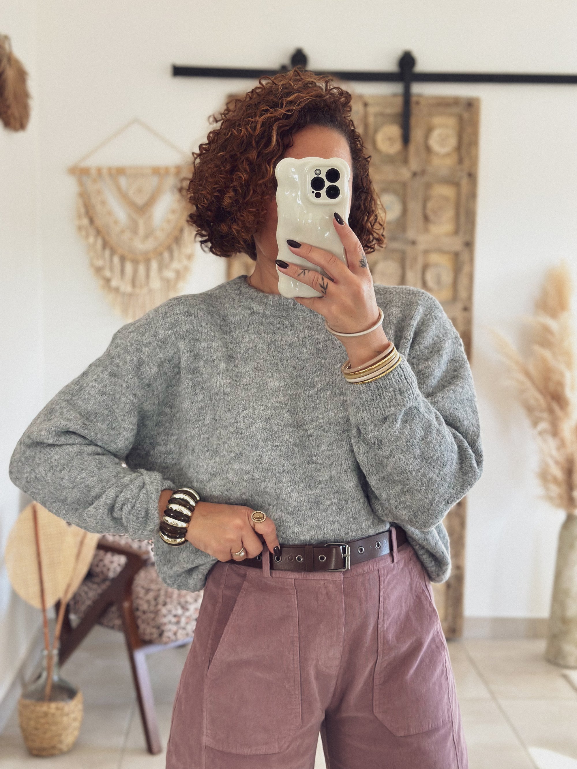 Pull Maëlle – Gris chiné