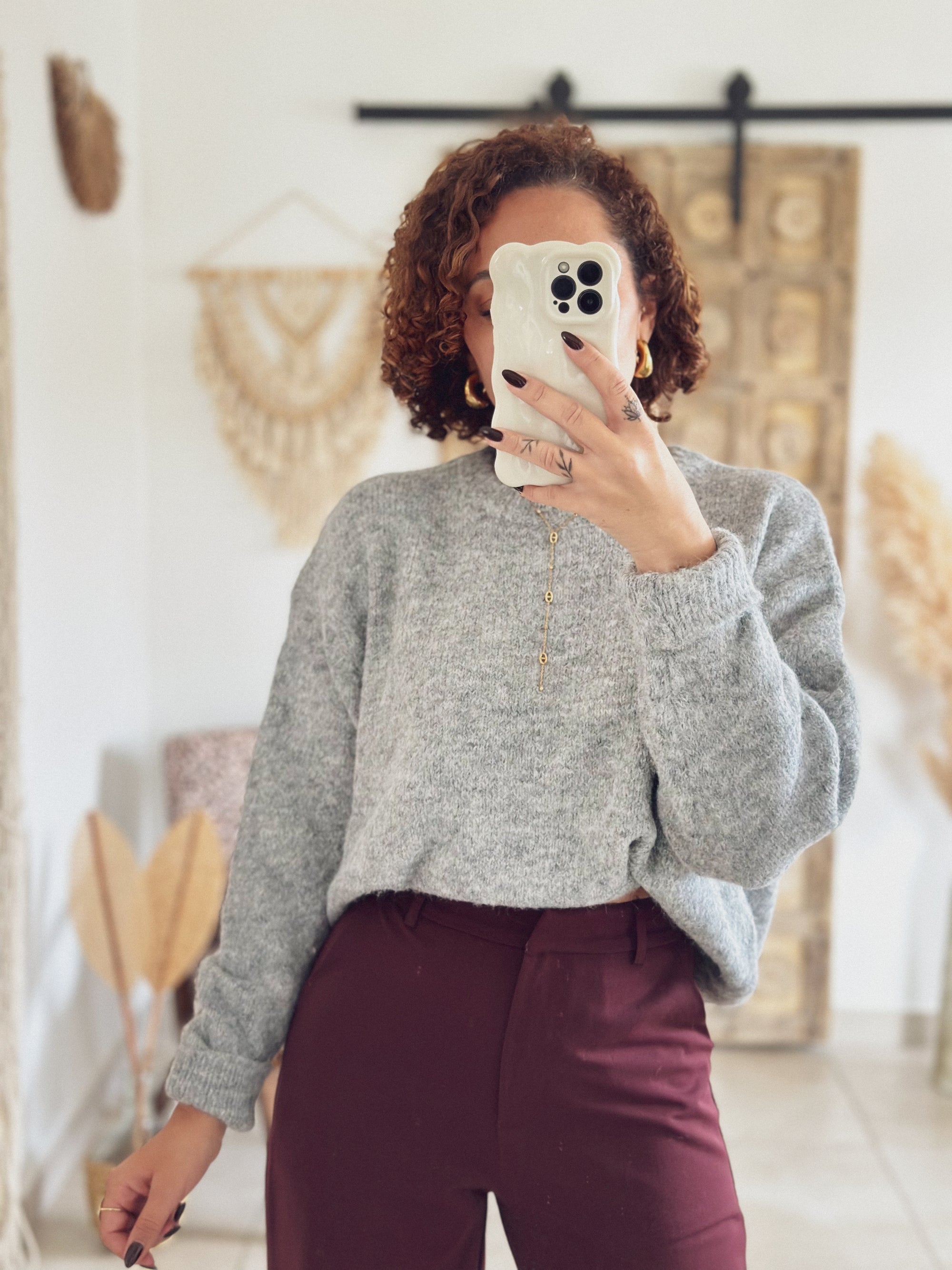 Pull Maëlle – Gris chiné