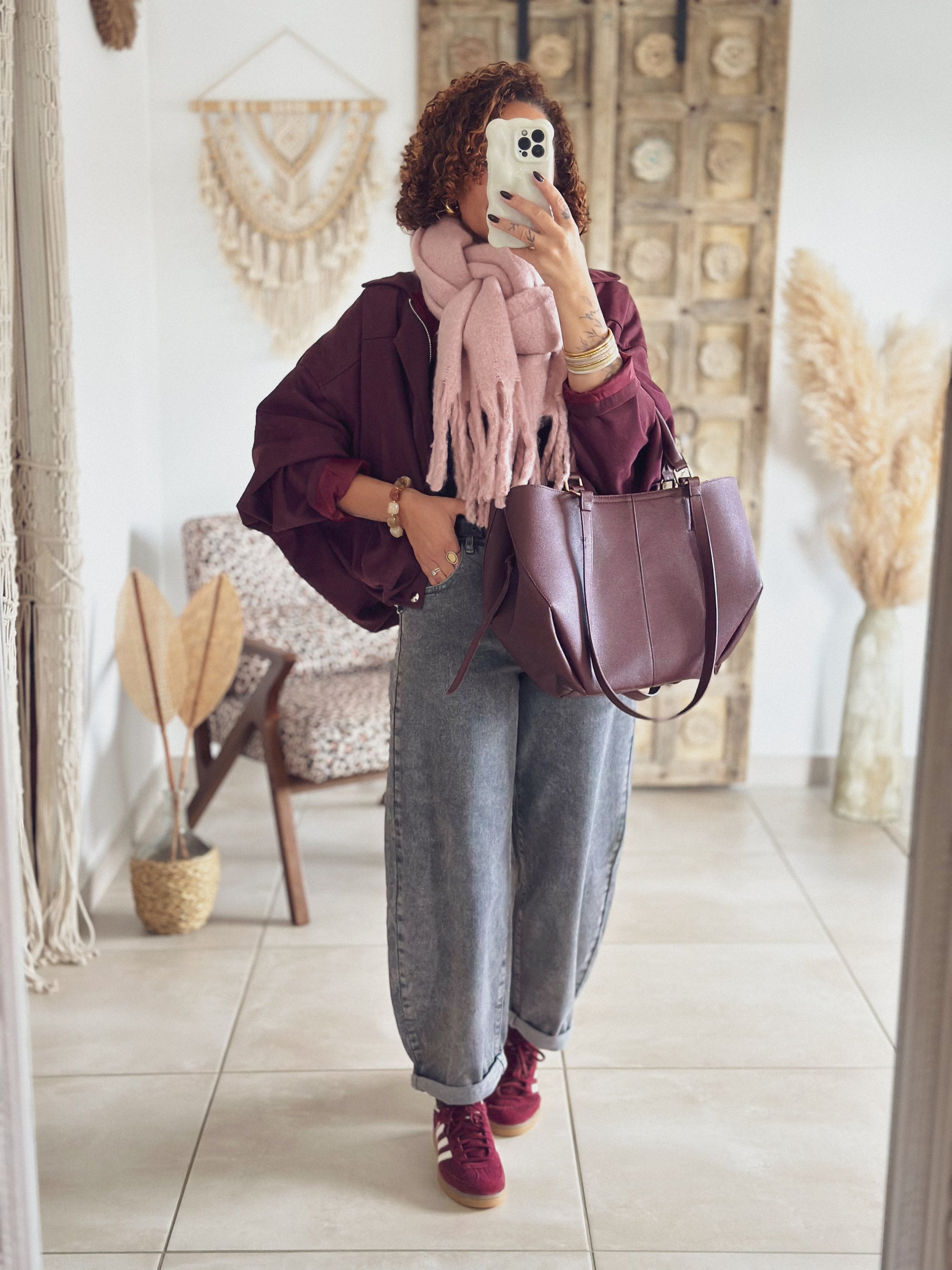 Veste Alessia – Suédine bordeaux