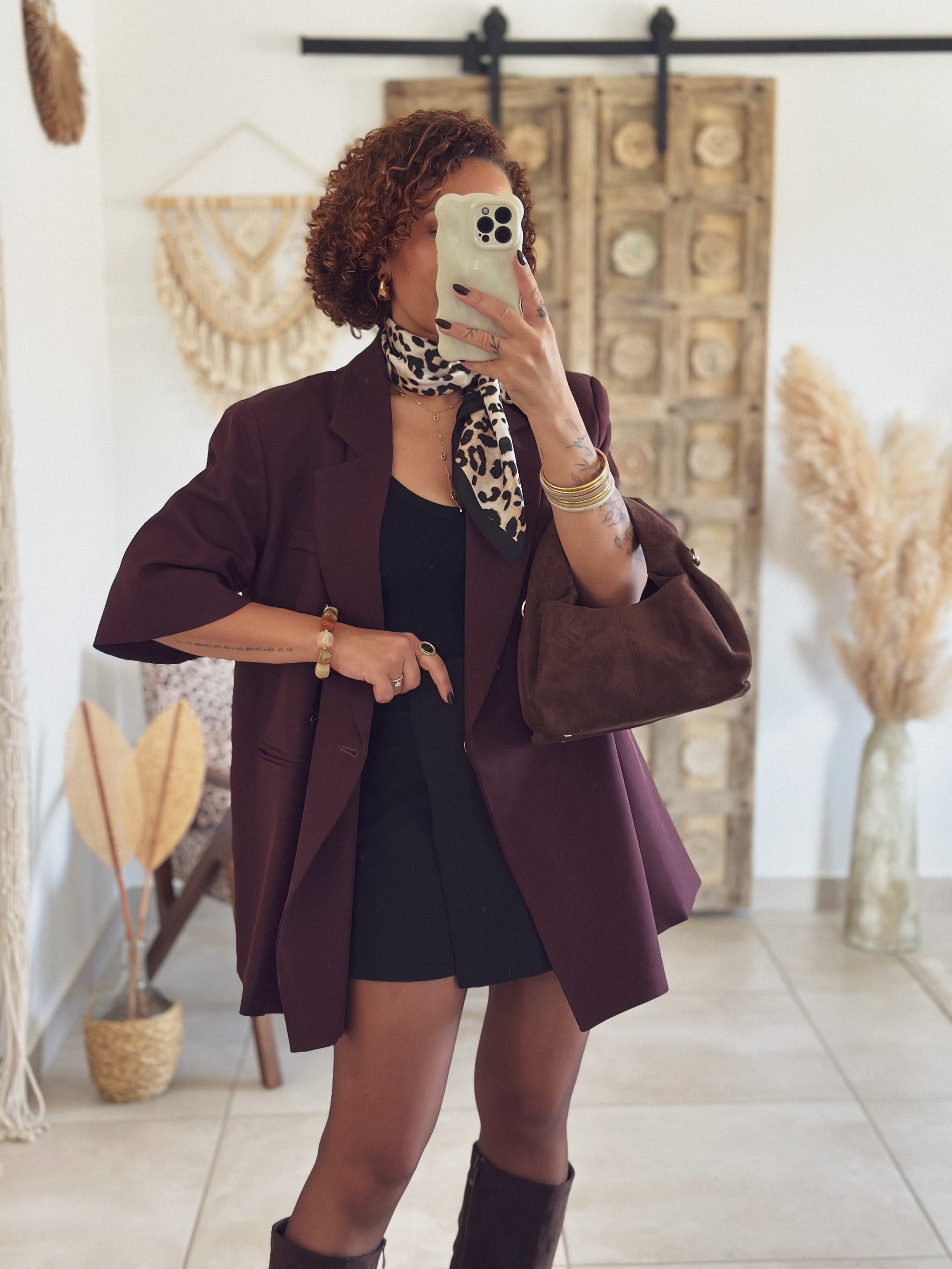 Veste Pinka – Oversize bordeaux