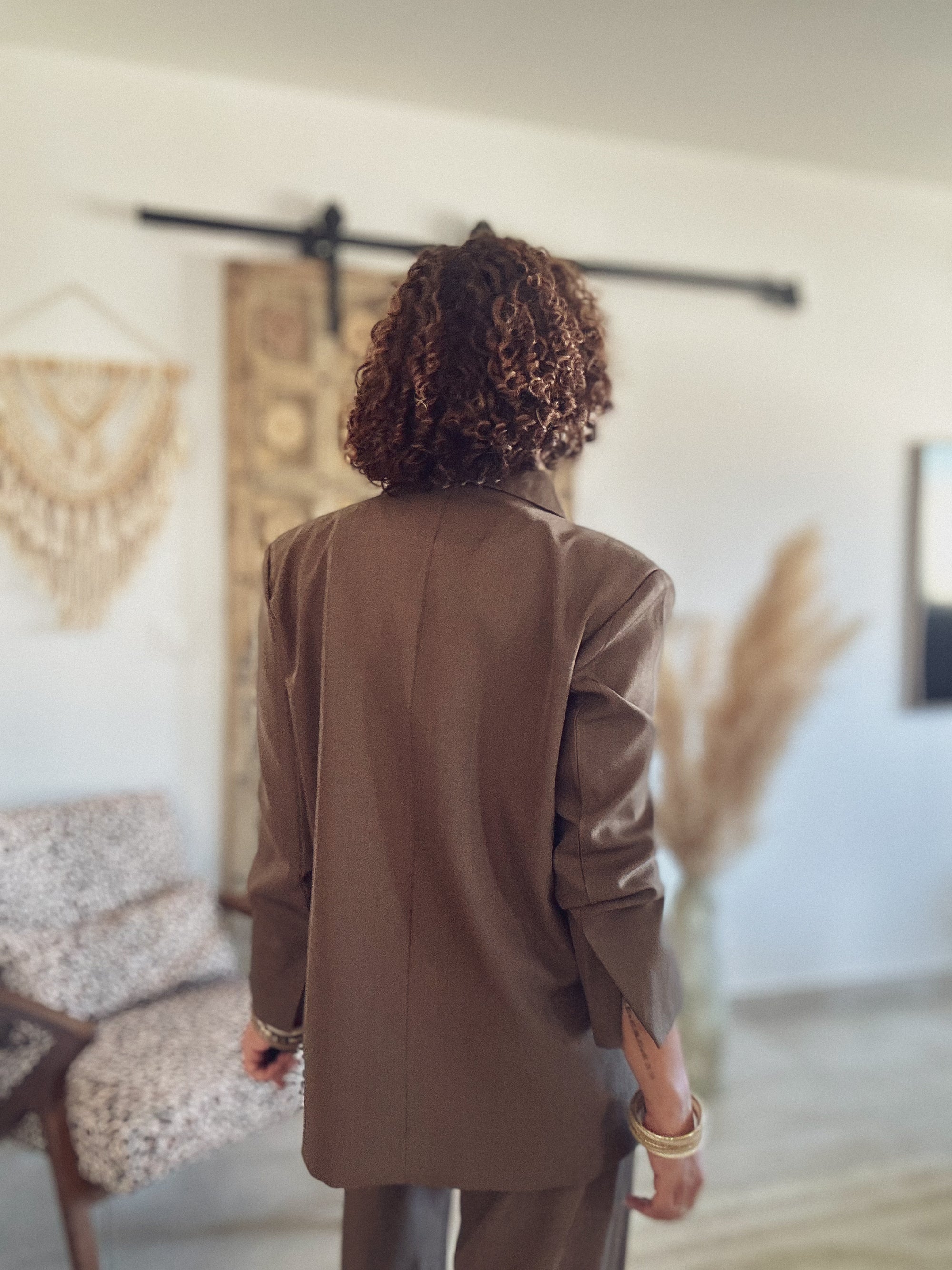 Veste Pinky – Oversize marron