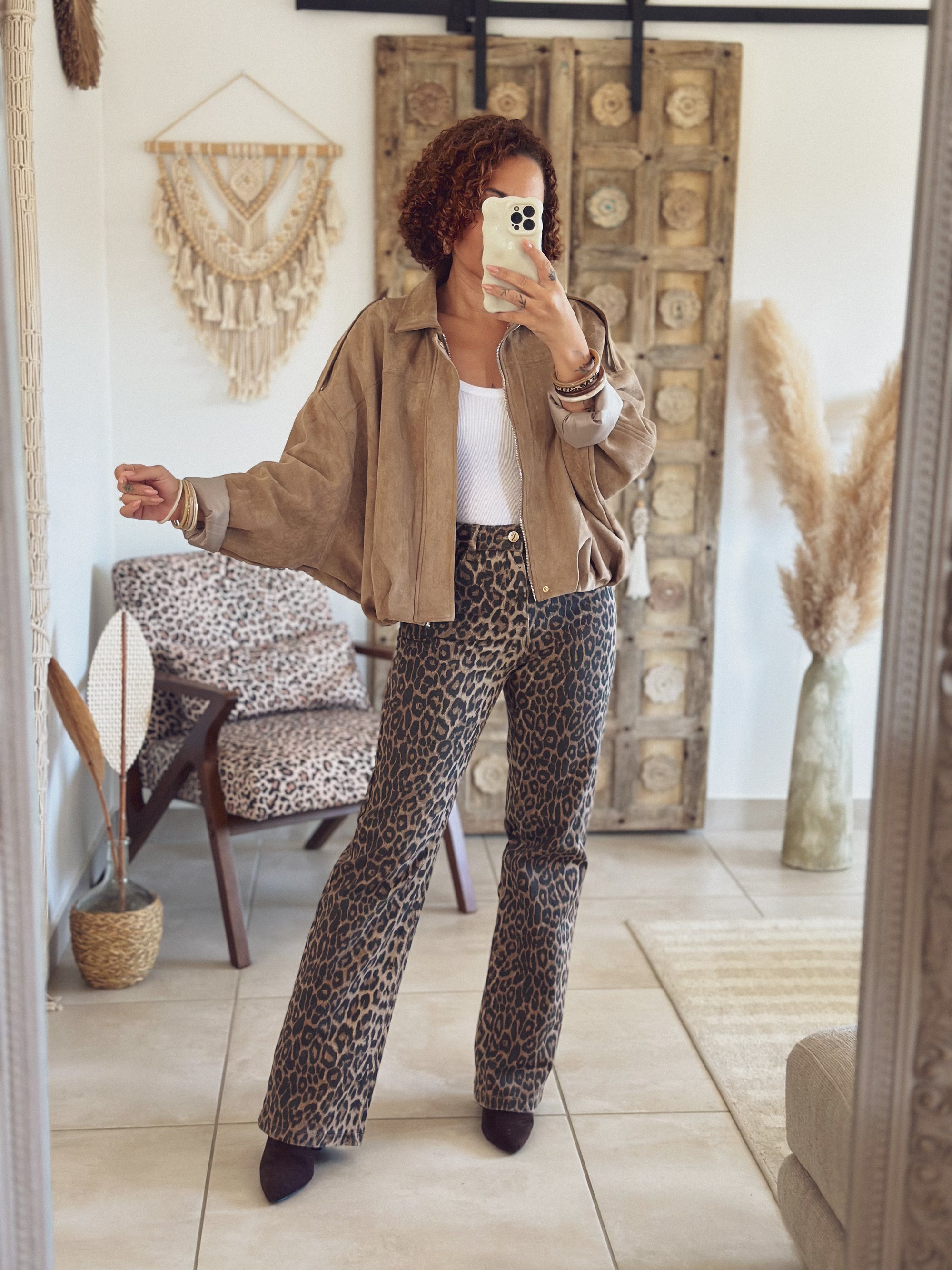 Veste Alessia – Suédine beige