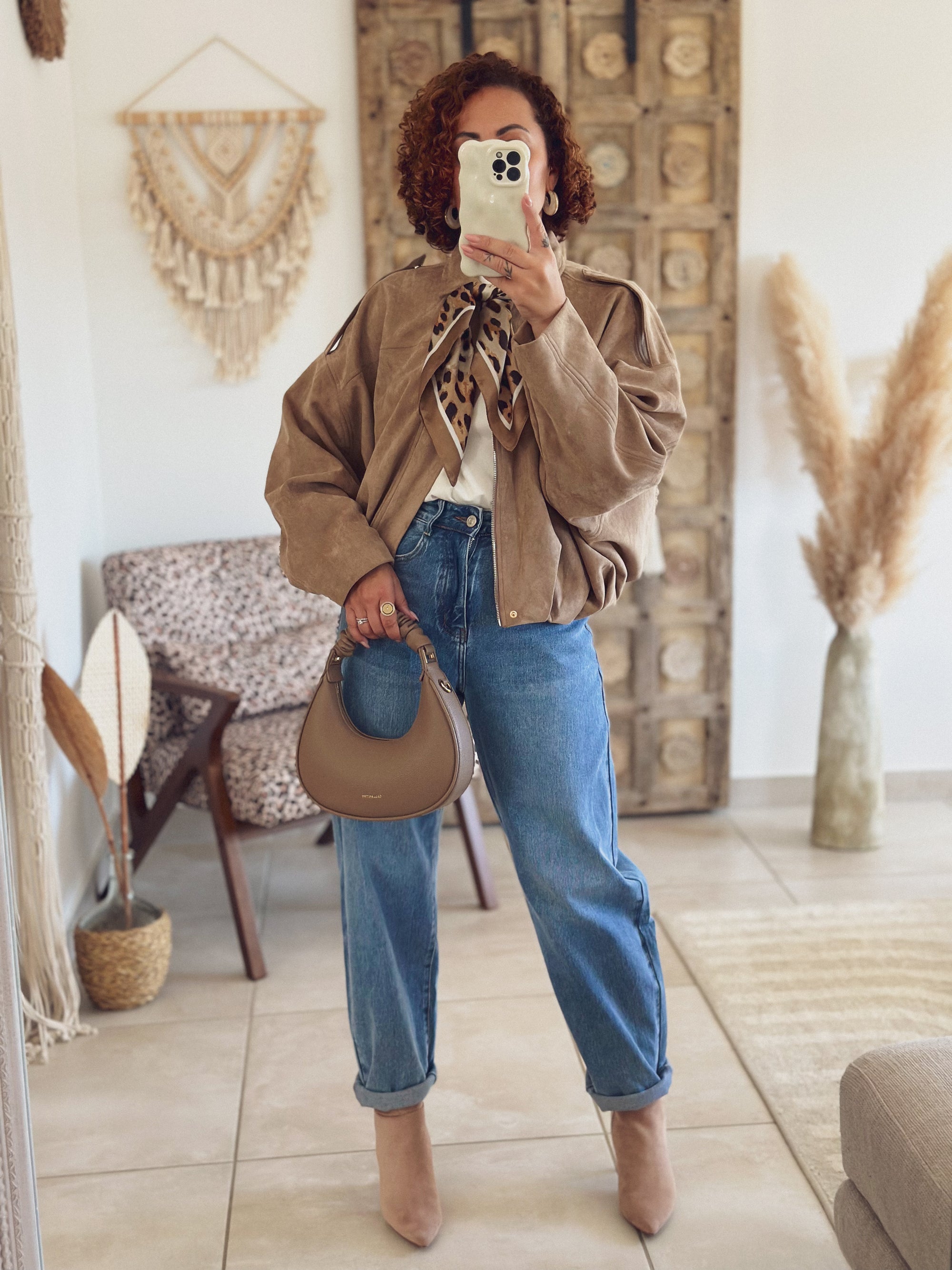 Veste Alessia – Suédine beige