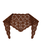 Foulard Hope - Dentelle coton marron