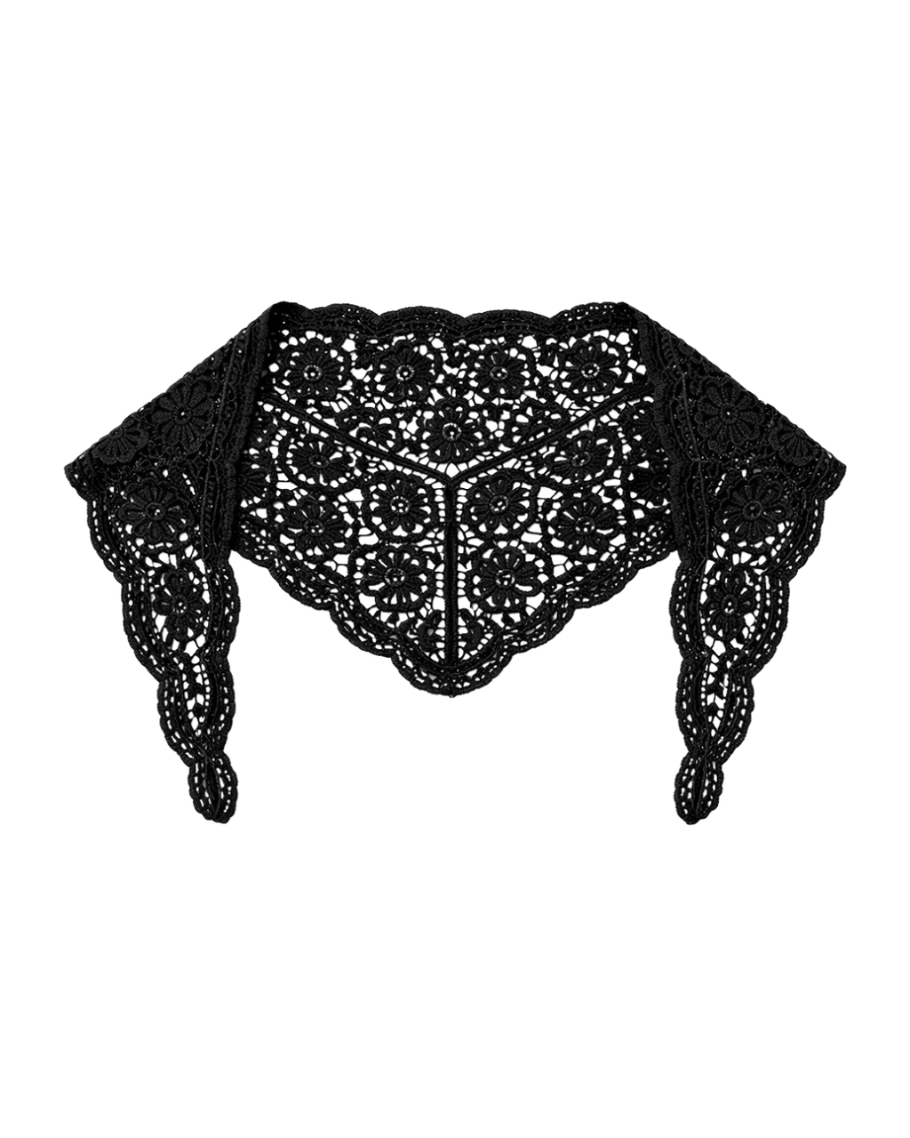 Foulard Hope - Dentelle coton noir