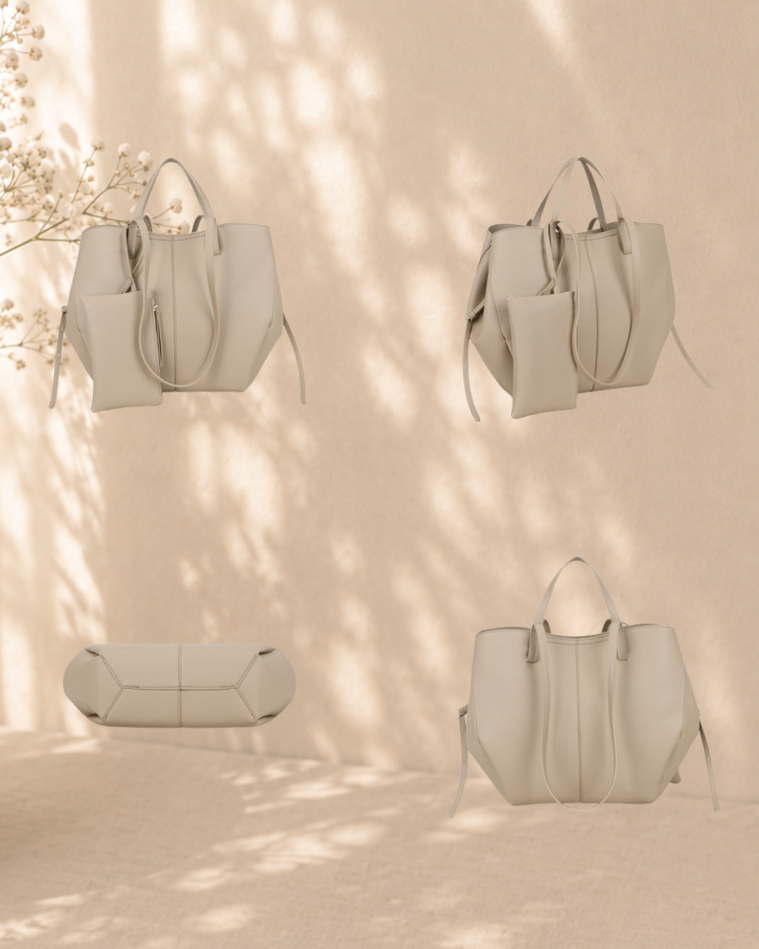 Naya Tote Bag - Large Taupe Bag