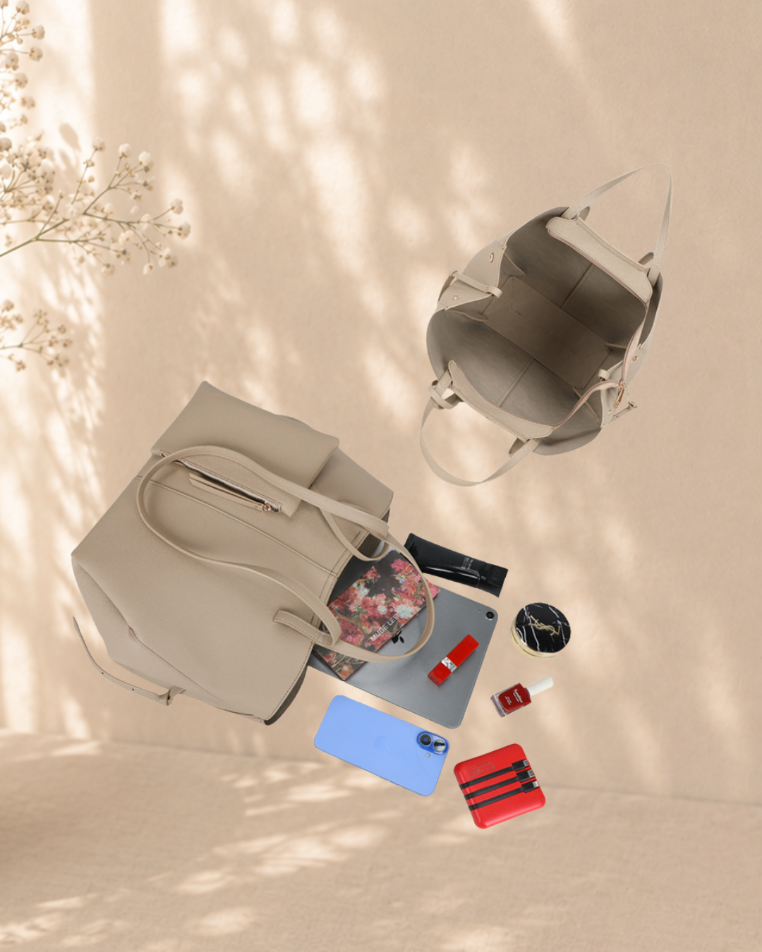 Naya Tote Bag - Large Taupe Bag
