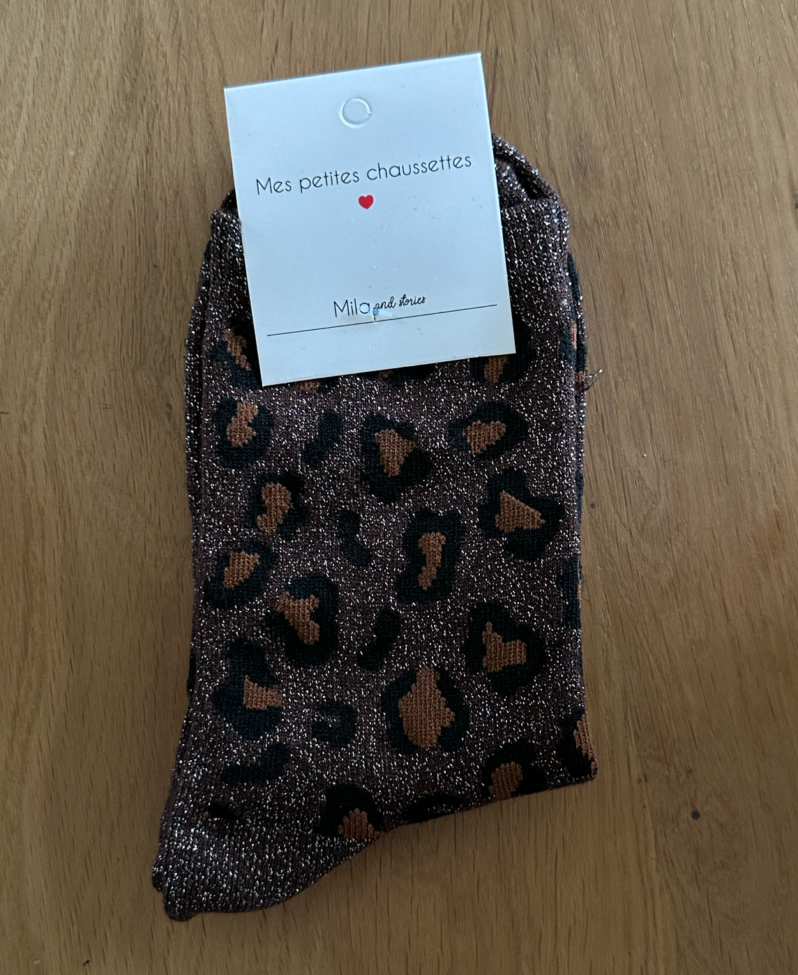 Chaussettes Véria - Léopard Marron