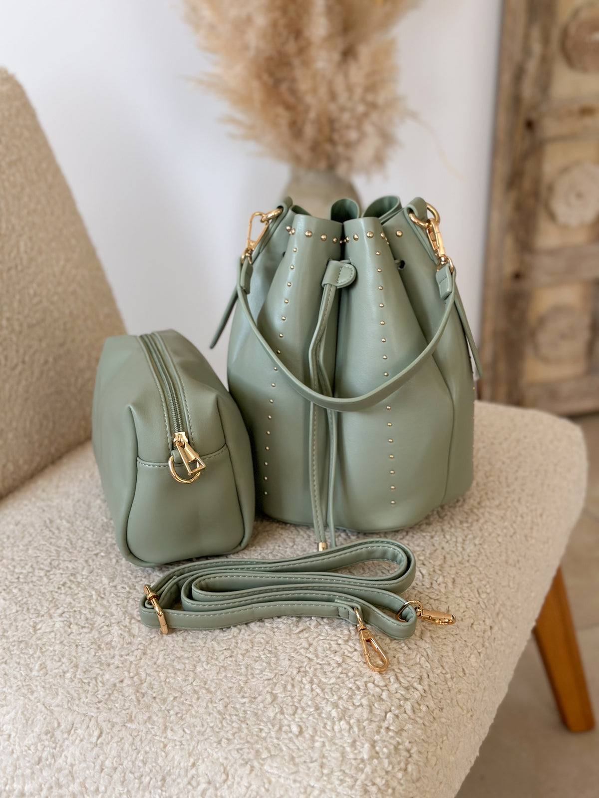 Daria Bag - Faux Leather Bucket