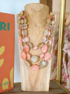 Collier Jazz - Beige & Rose
