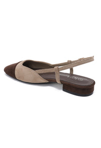 Elica Slingbacks - Taupe faux suede