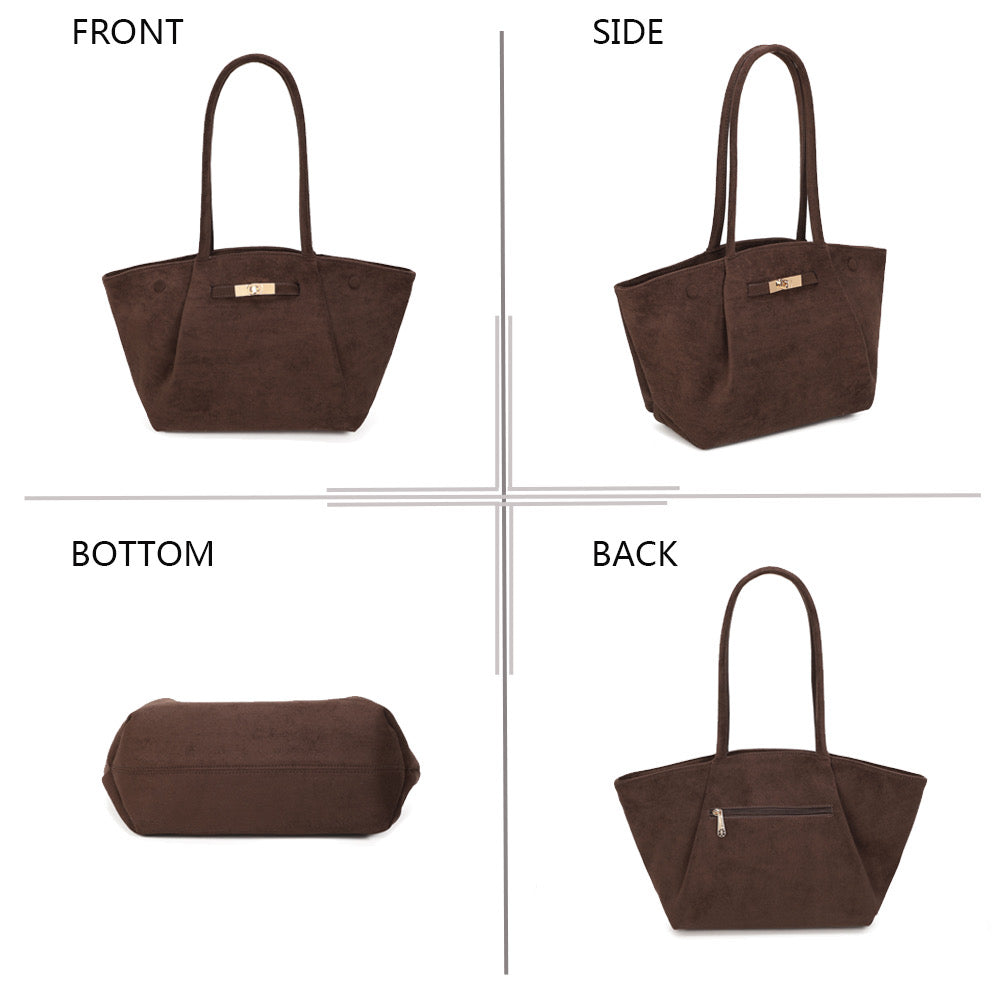 Sac cabas Mirella - Suédine marron