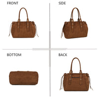 Mariela Bag - Large brown suede tote