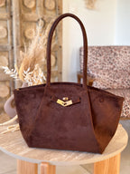 Sac cabas Mirella - Suédine marron