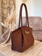 Sac cabas Mirella - Suédine marron