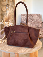 Sac cabas Mirella - Suédine marron