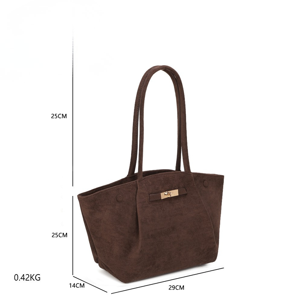 Sac cabas Mirella - Suédine marron