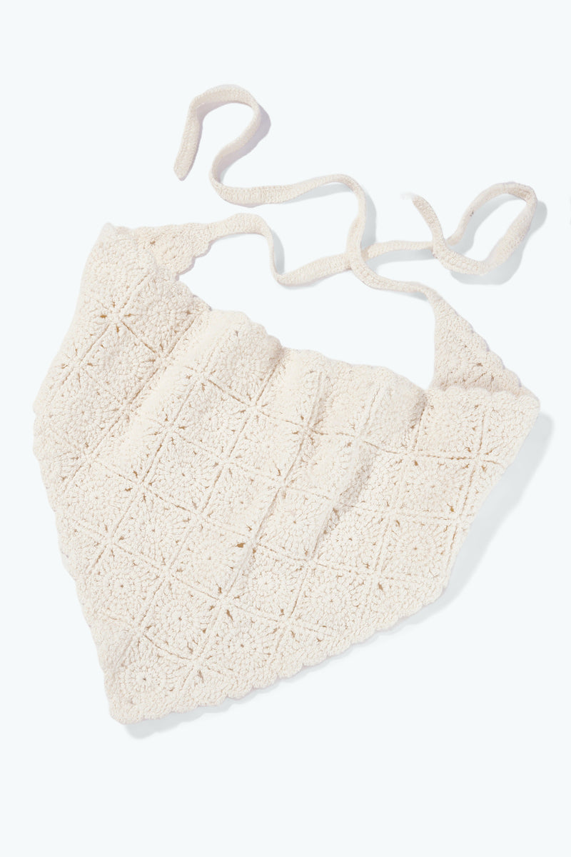 Foulard Lisa - Crochet blanc