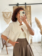 Blazer Tyra - Croisé court écru