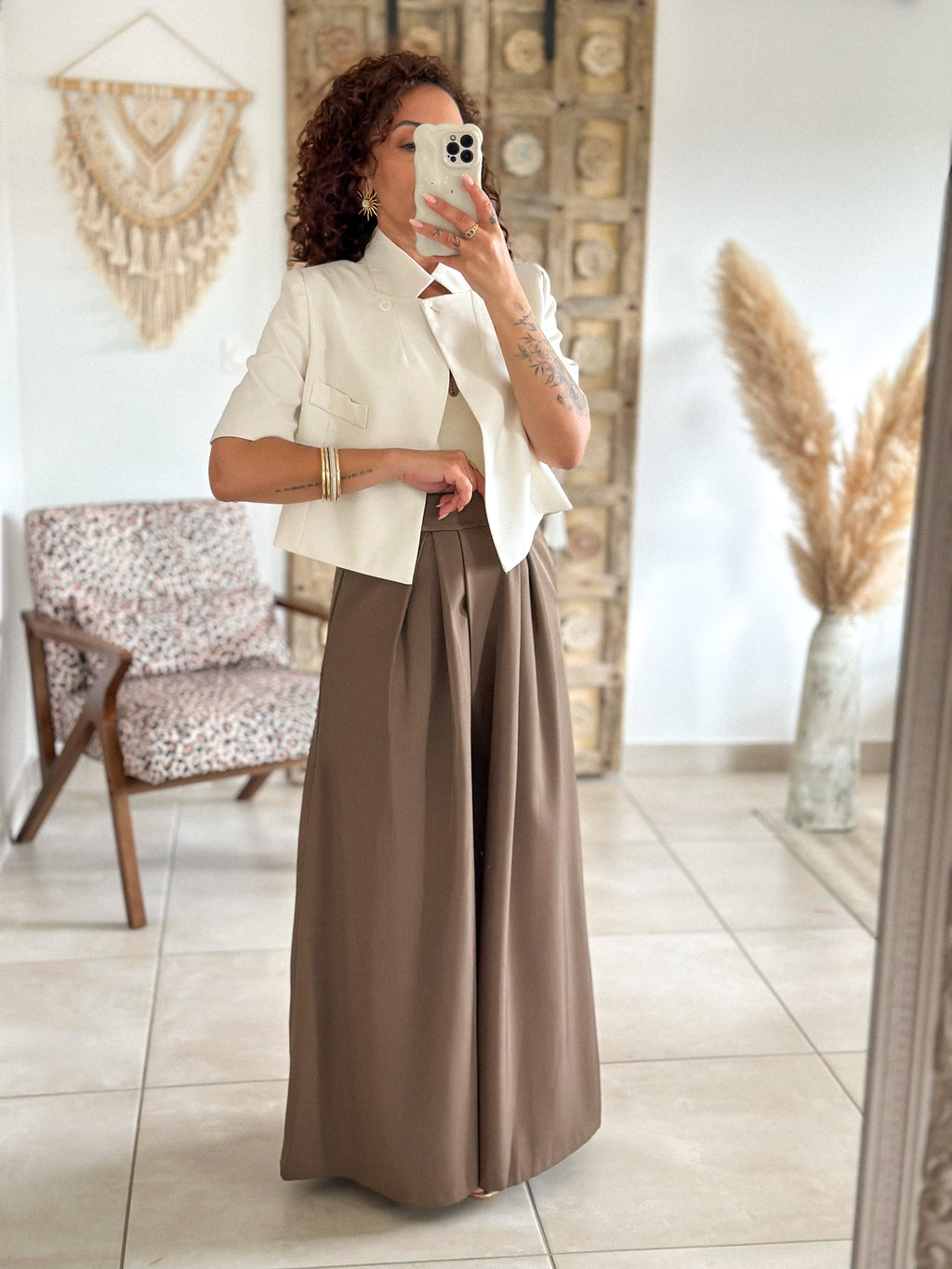 Blazer Tyra - Croisé court écru